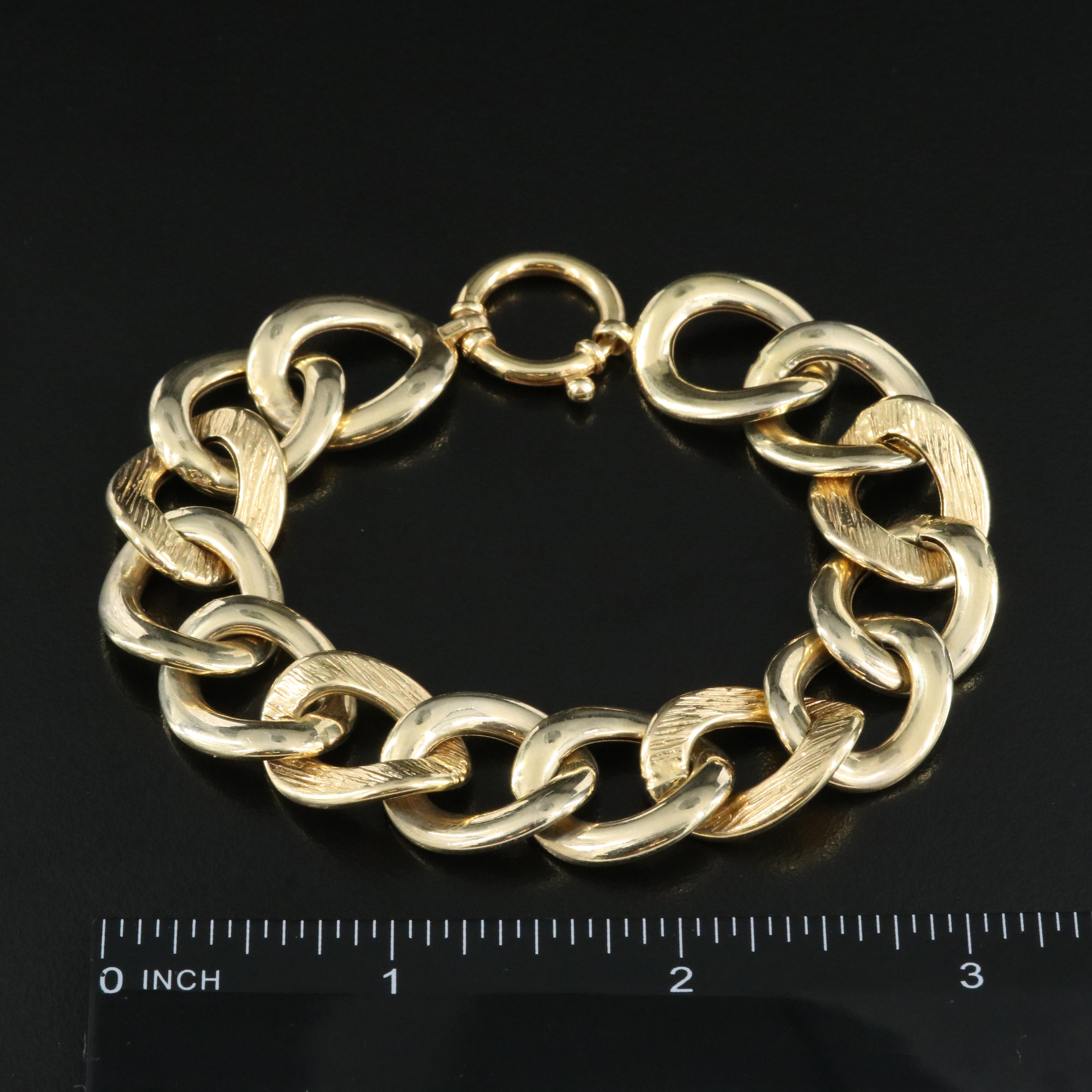 14K Gold Curb Chain Bracelet