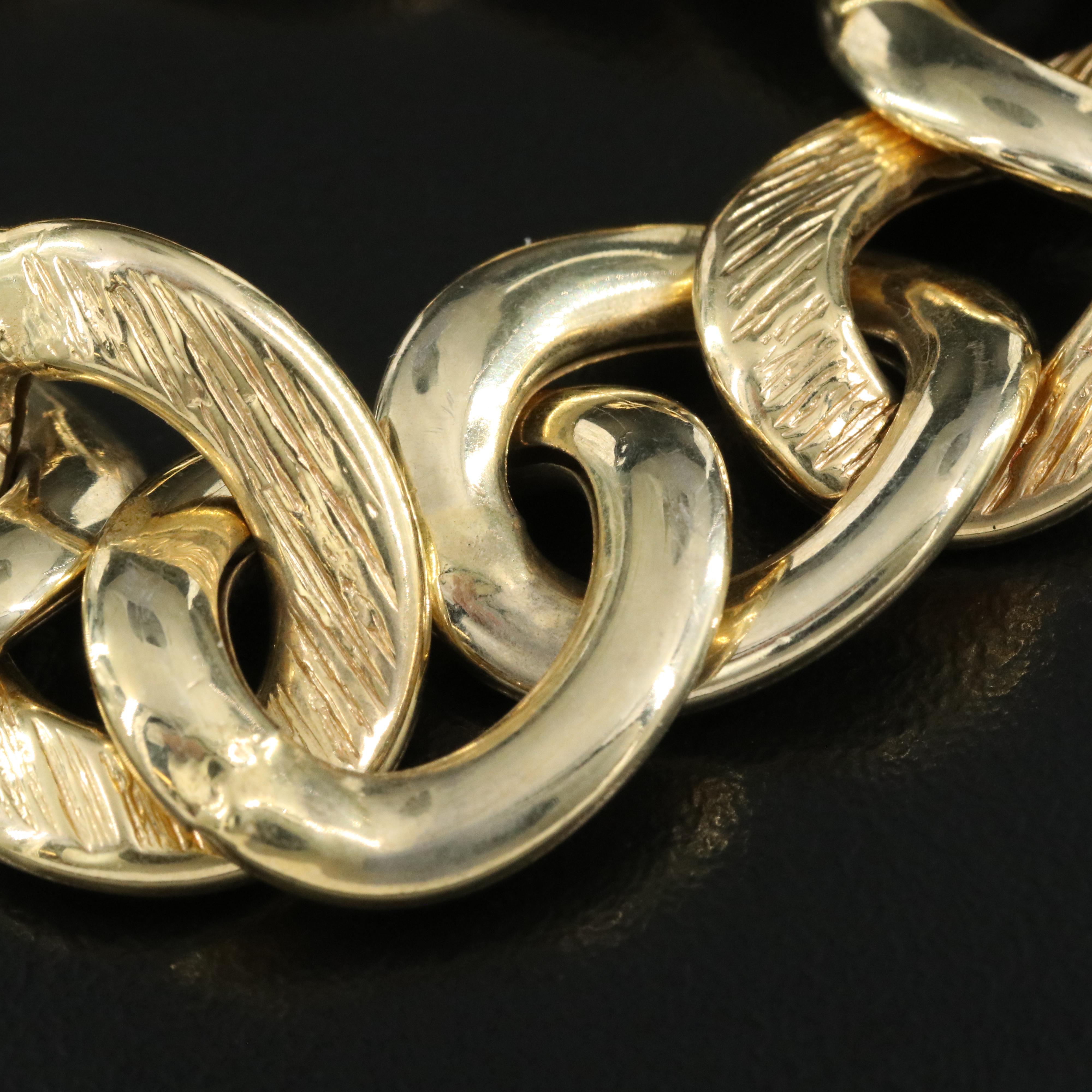 14K Gold Curb Chain Bracelet