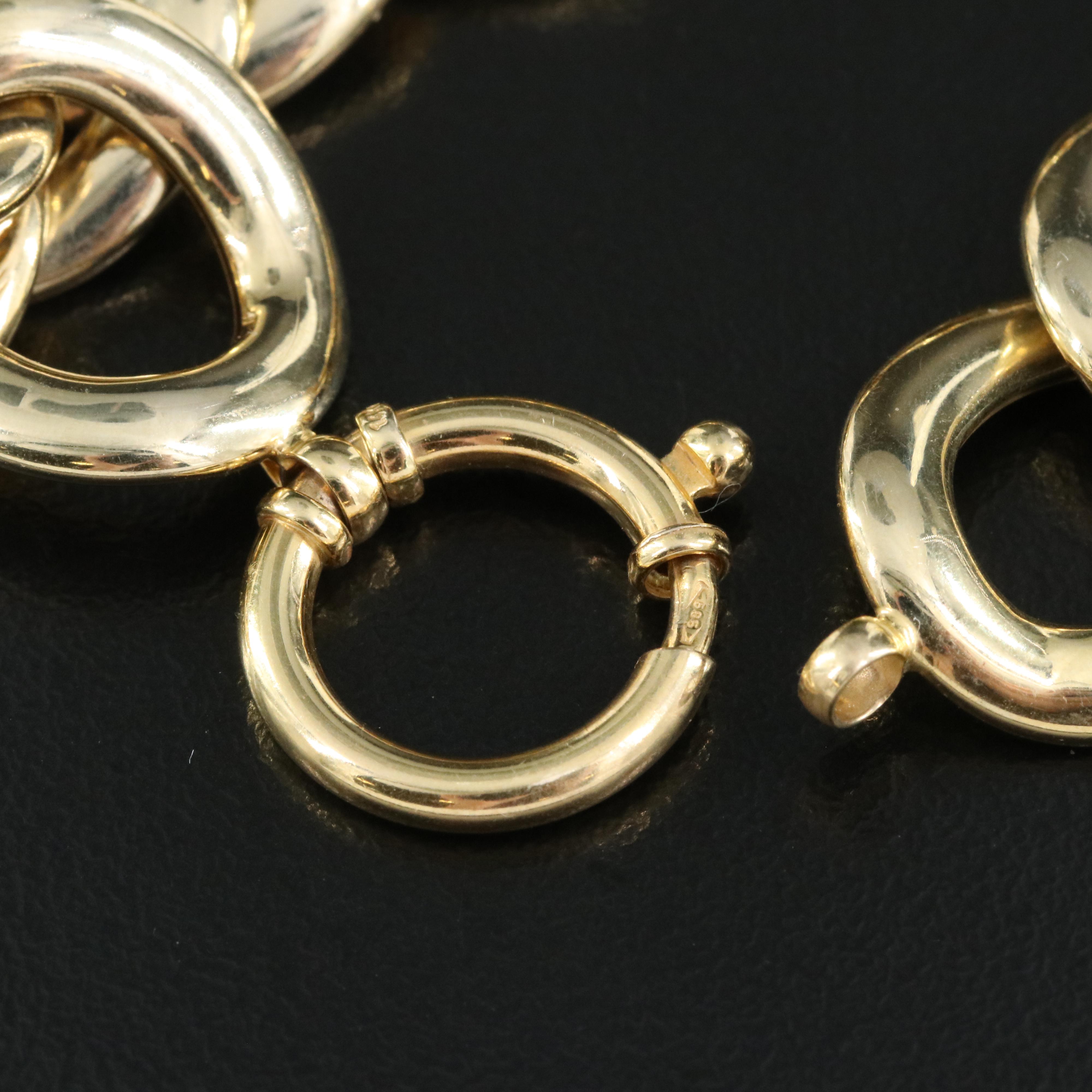 14K Gold Curb Chain Bracelet