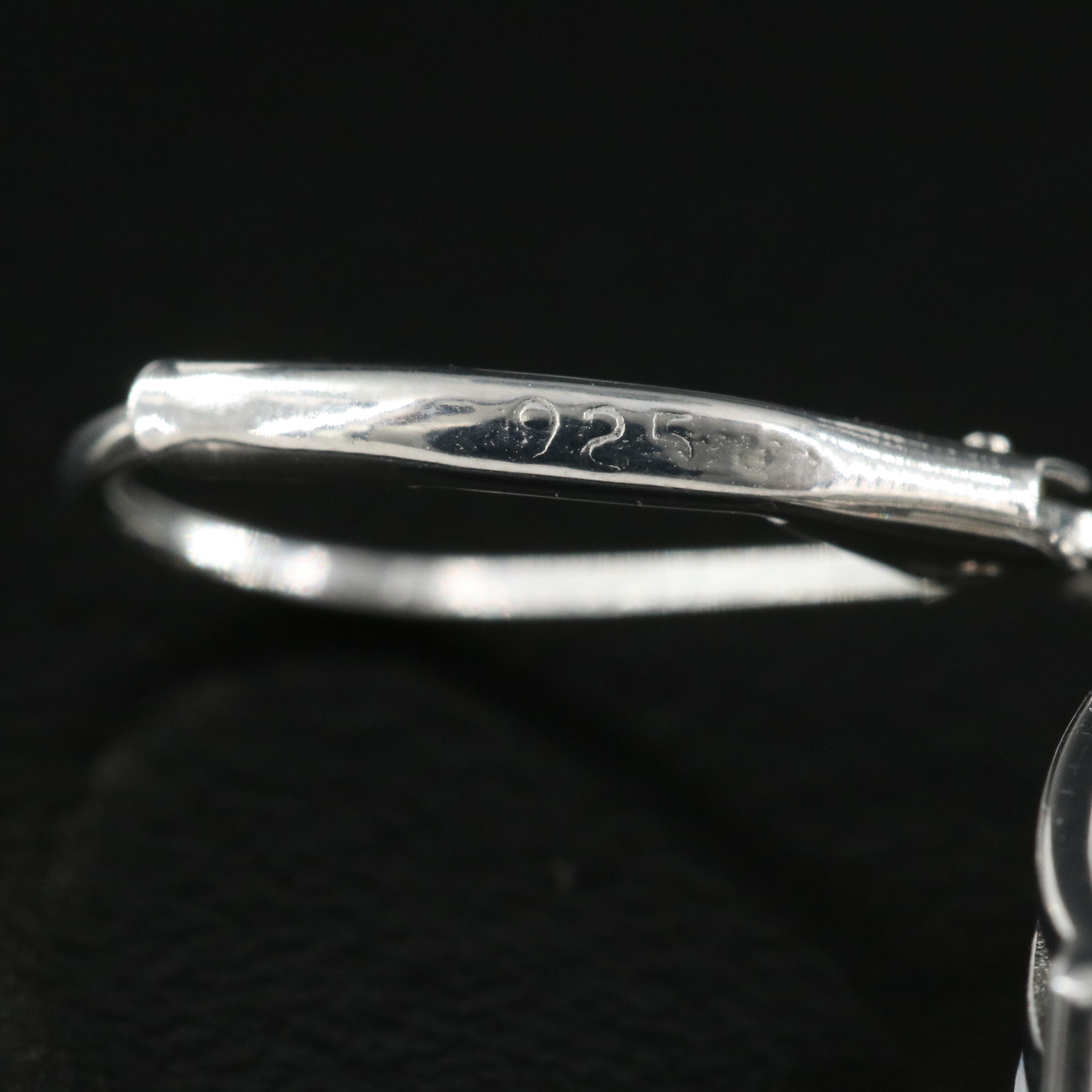 Sterling Rock Crystal Quartz Solitaire Earrings