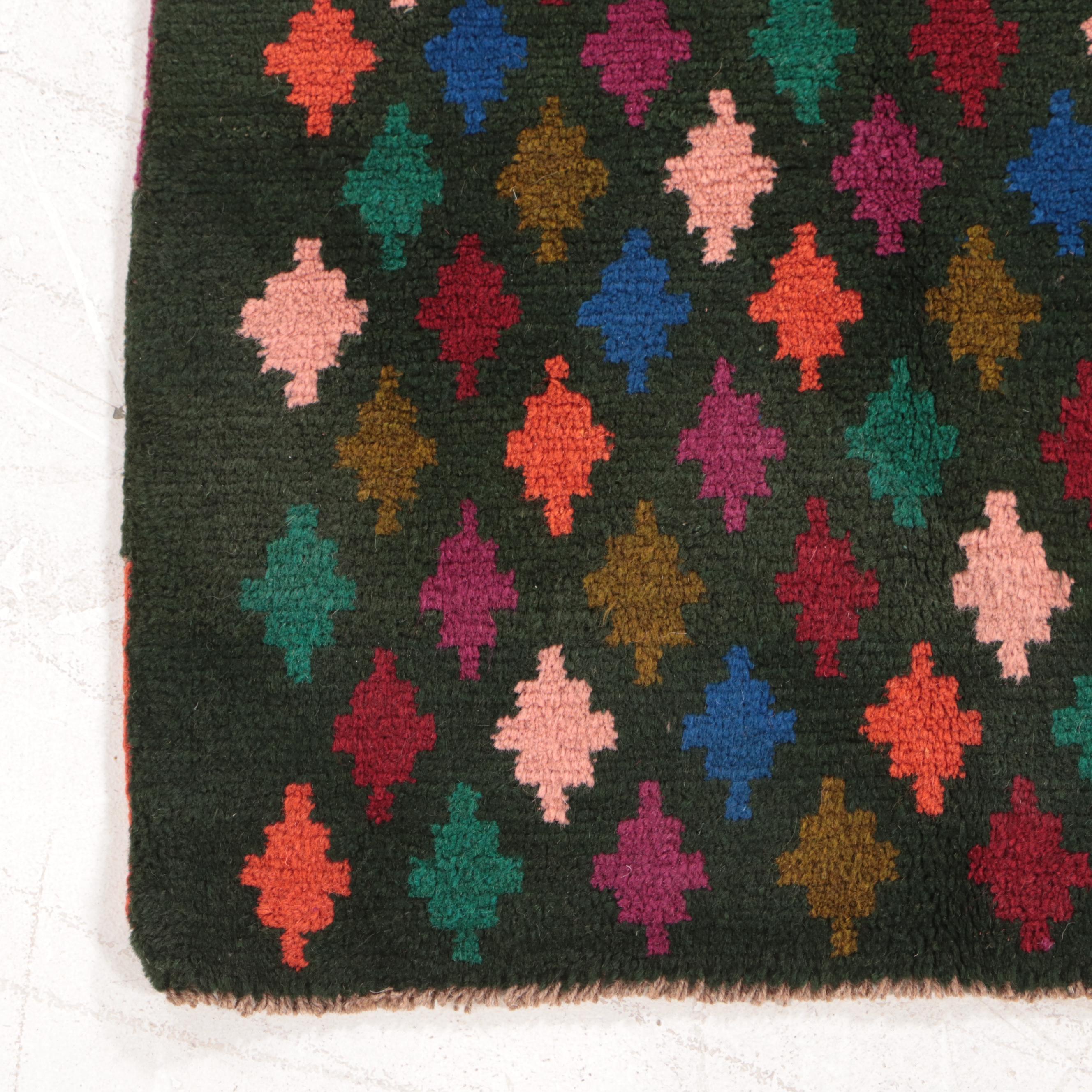 4'1 x 6'1 Hand-Knotted Afghan Baluch Area Rug