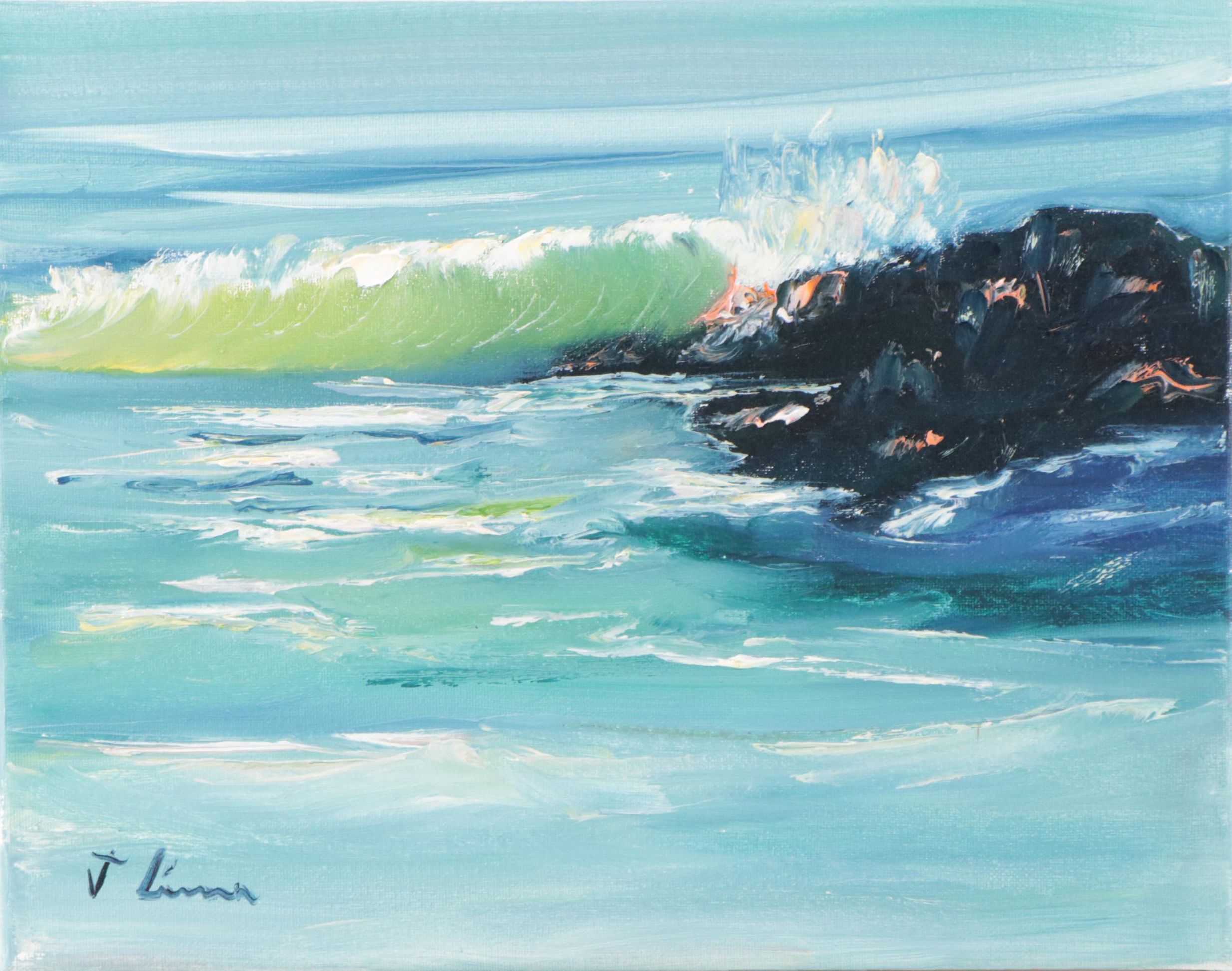 José M. Lima Seascape Oil Painting, 2023