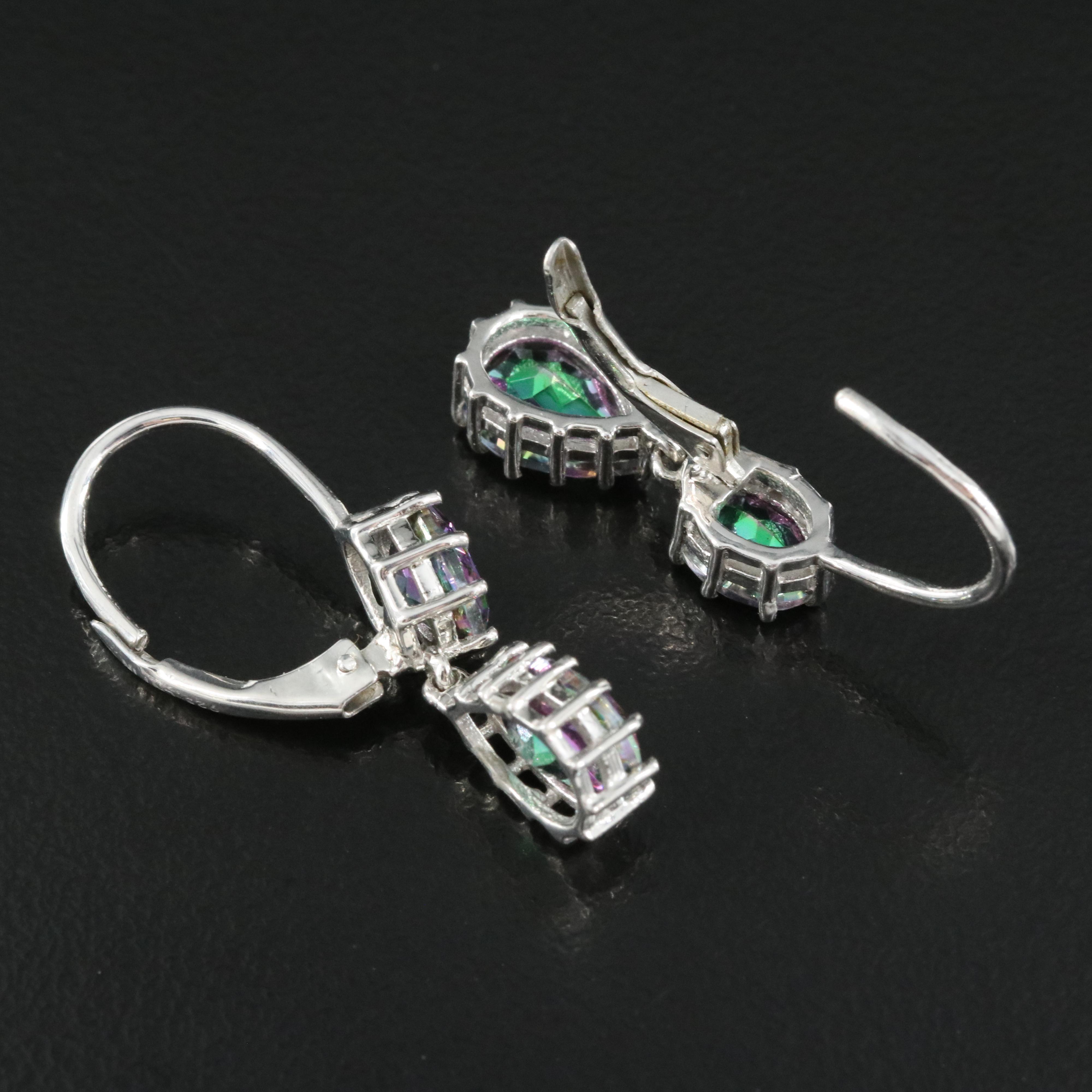 Sterling Rock Crystal Quartz Earrings