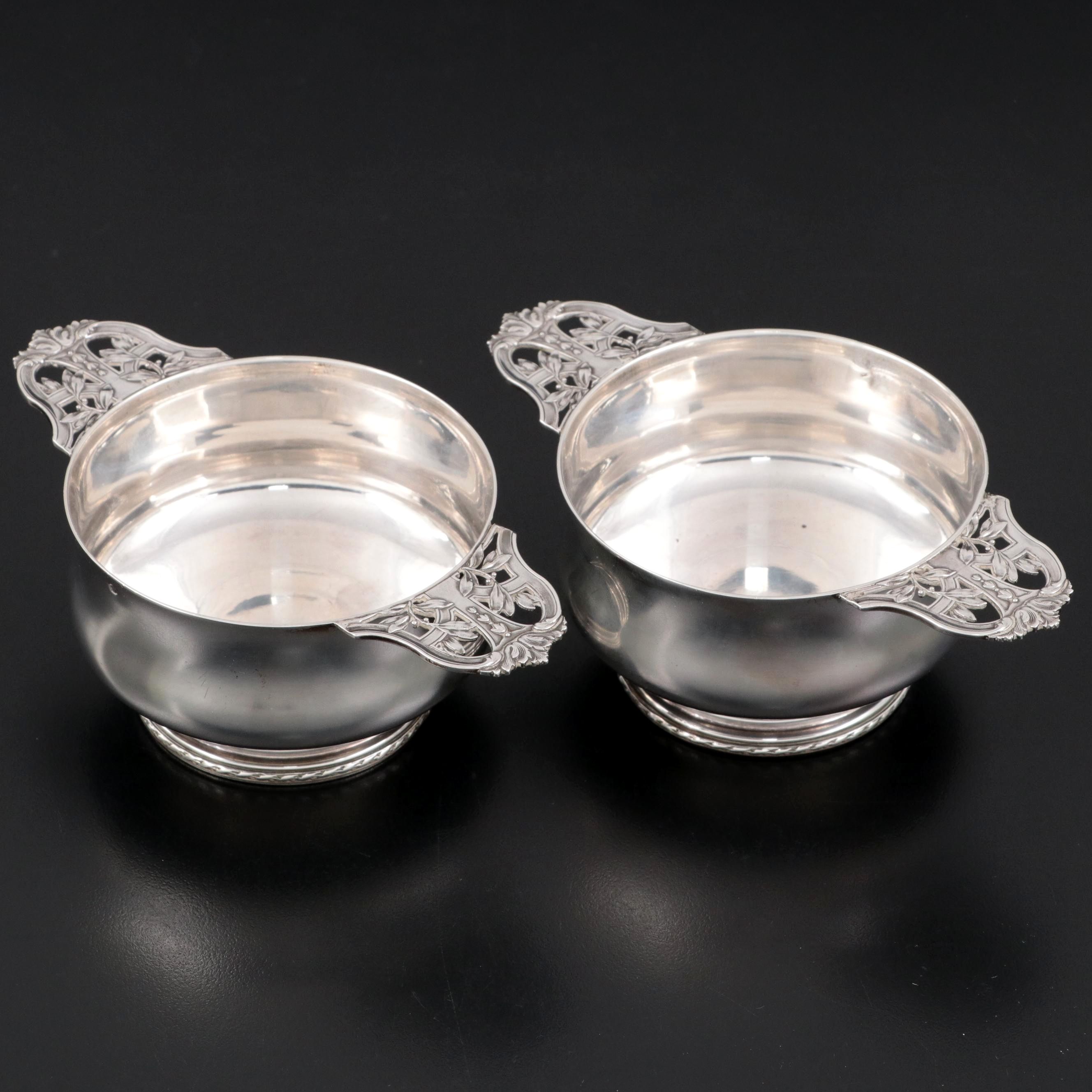 French Export 950 Silver Double-Handled Écuelles, Late 19th/ Early 20th Century