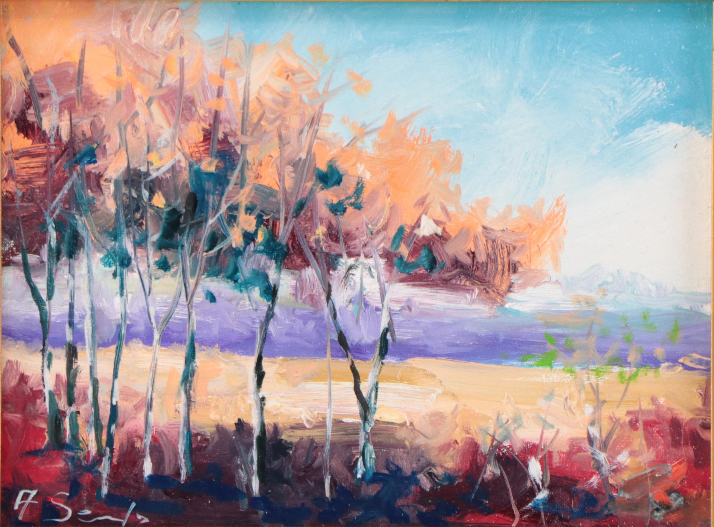 Andrew Semberecki Expressionist Style Oil Painting, 21st Century