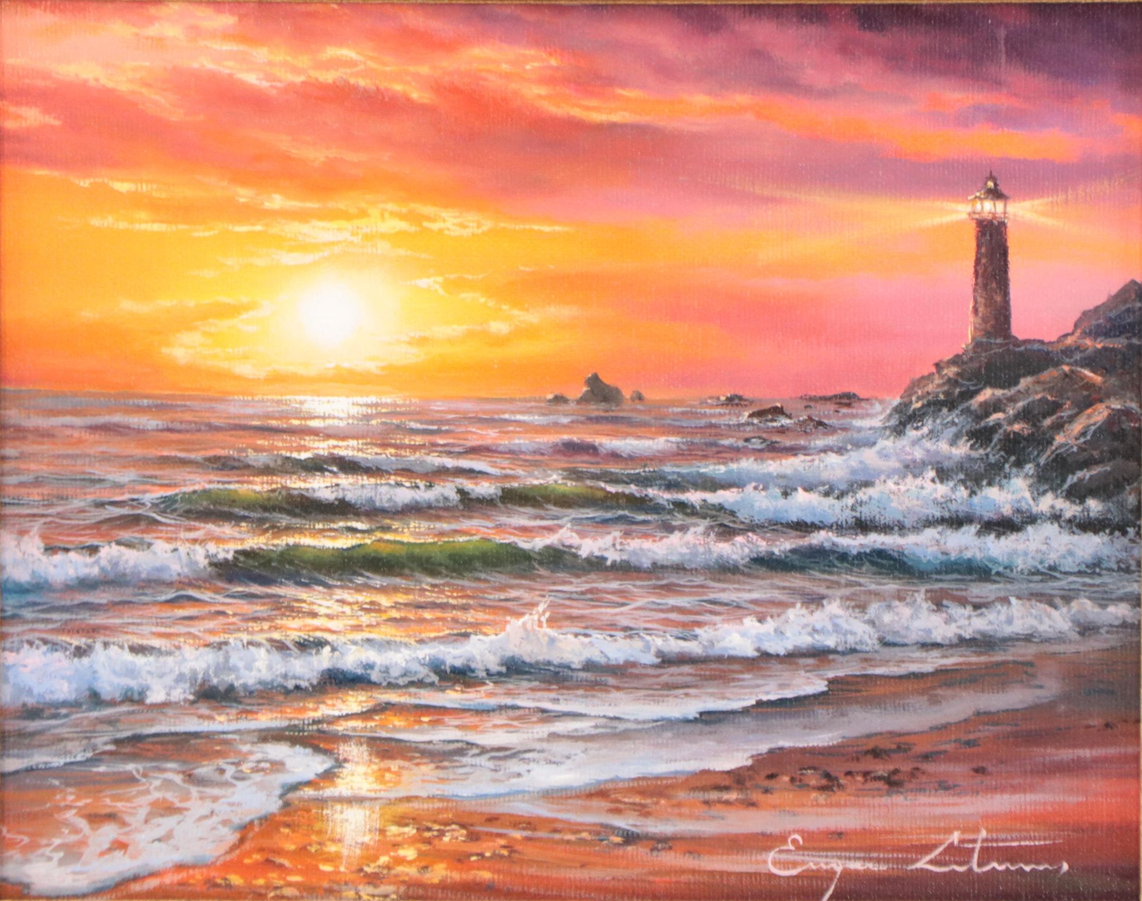 Jevgenijus Litvinas Seascape Oil Painting, 21st Century