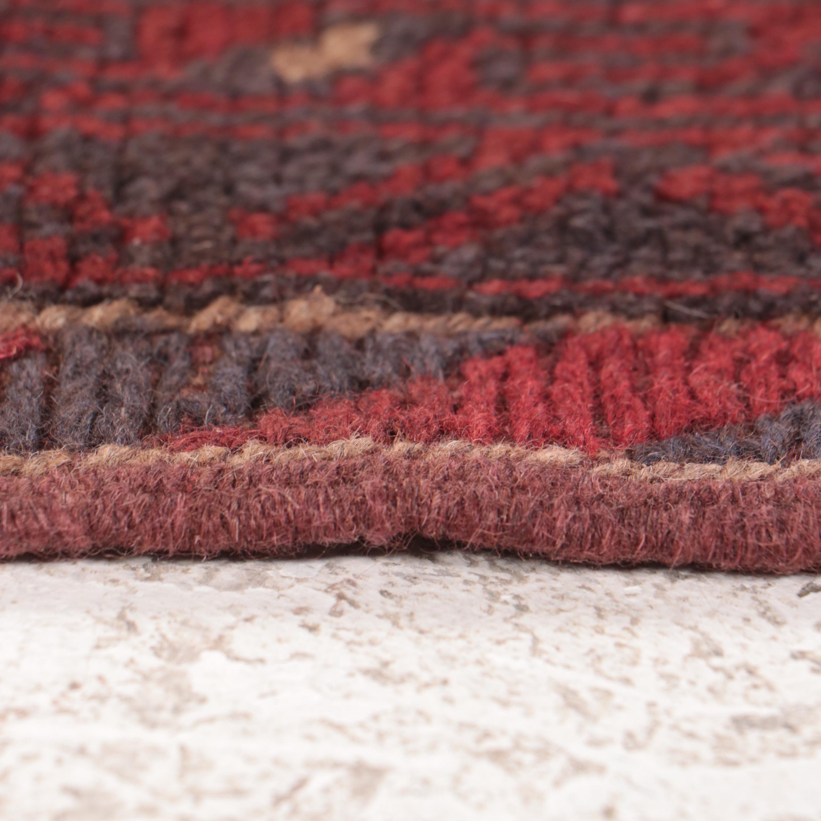 1'11 x 7'11 Handwoven Mixed Technique Afghan Baluch Carpet Runner