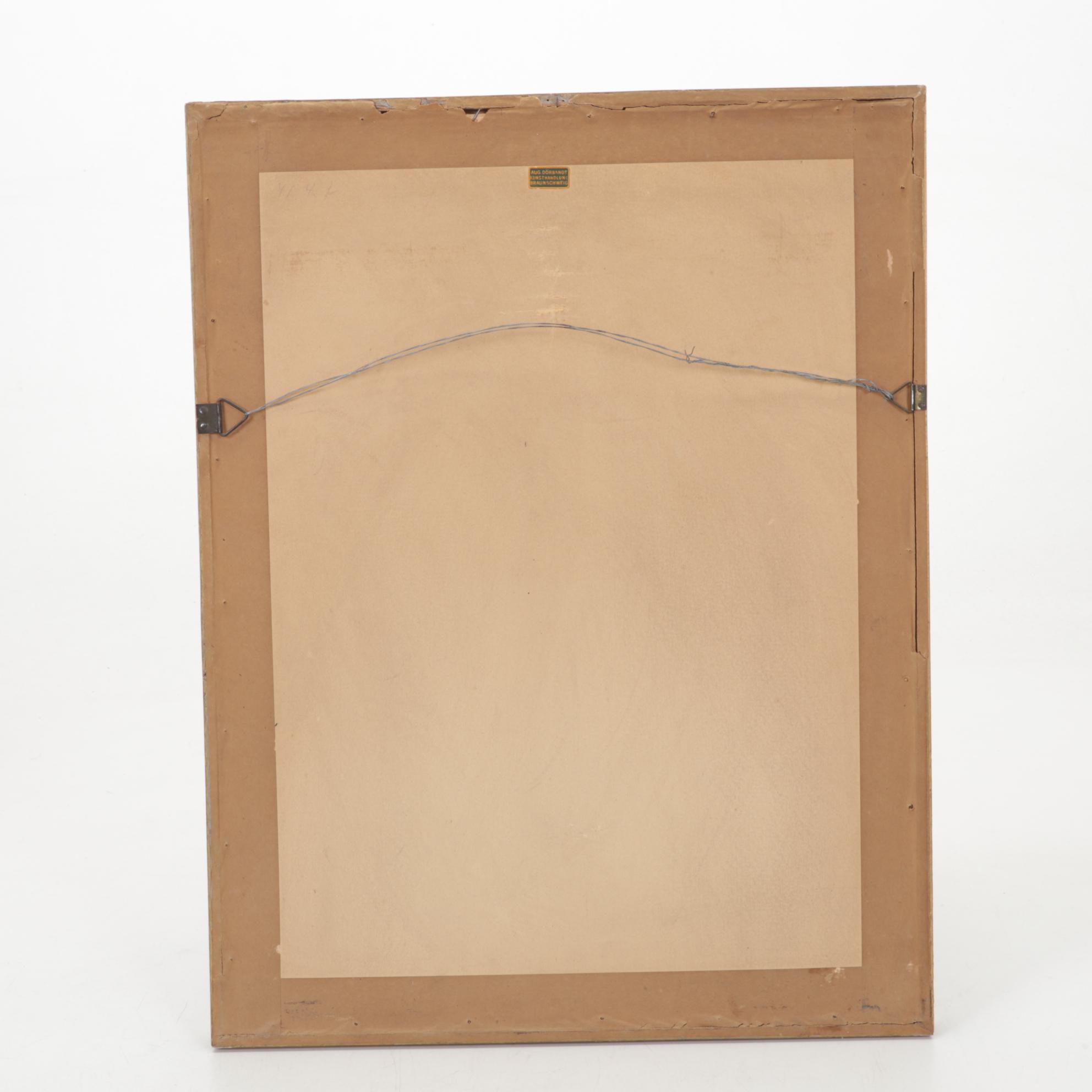 Willy Scholz Color Etching "Braunschweig Spiegelbrunnen"