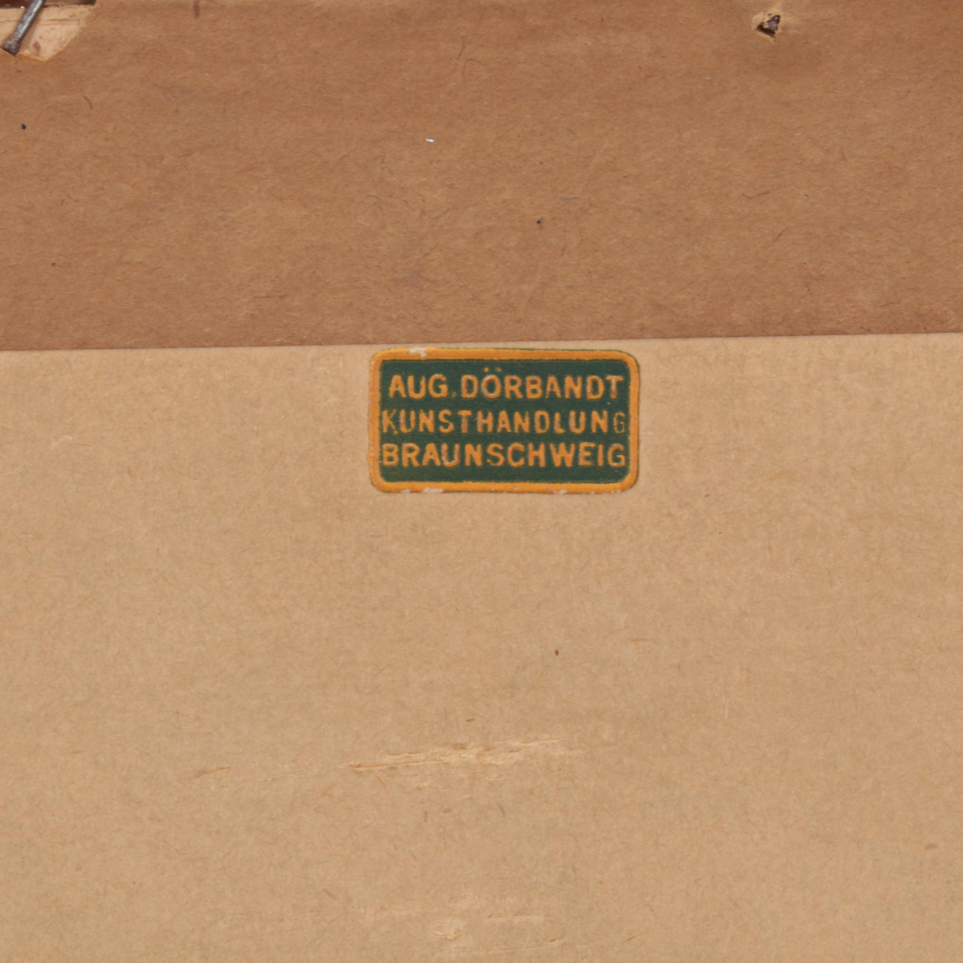 Willy Scholz Color Etching "Braunschweig Spiegelbrunnen"