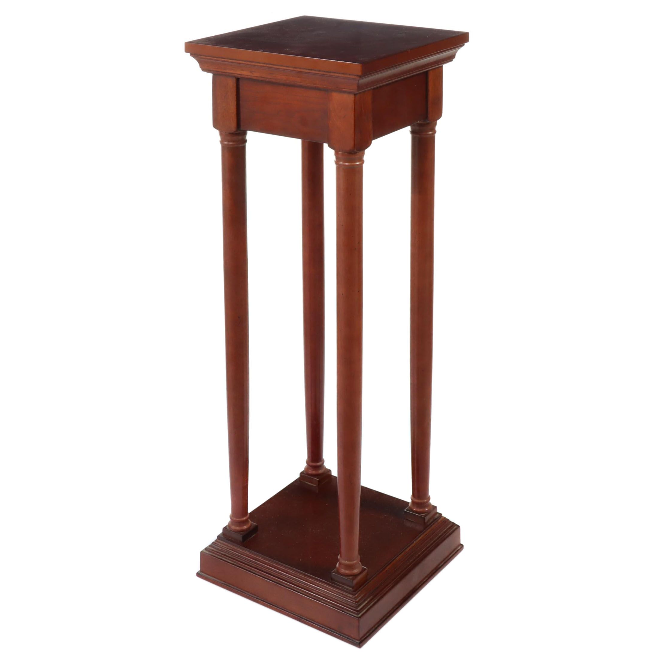 The Bombay Company Neoclassical Style Cherrywood-Stained Display Pedestal