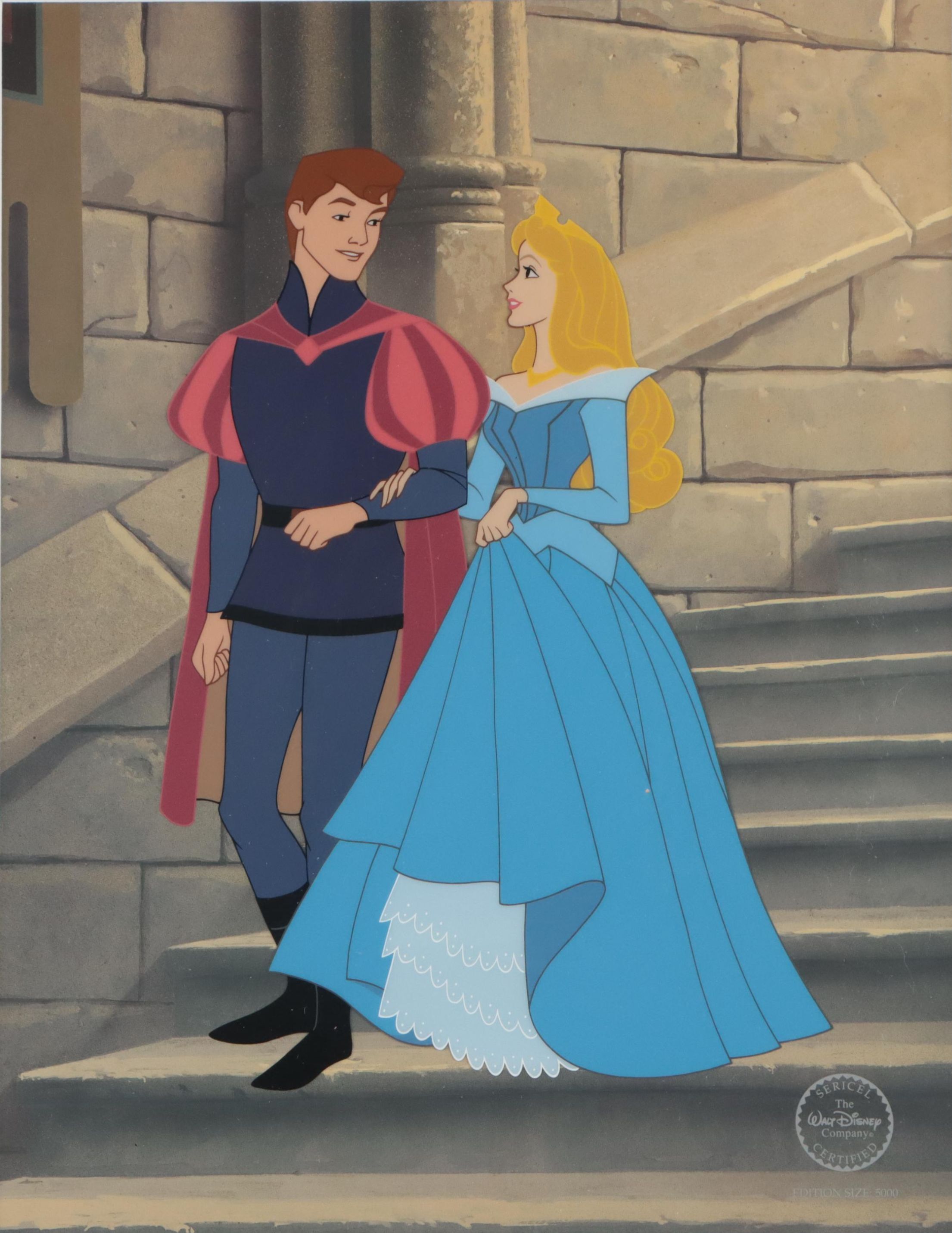 Disney Serical Signed by Character Voice Artist "Phillip and Aurora"