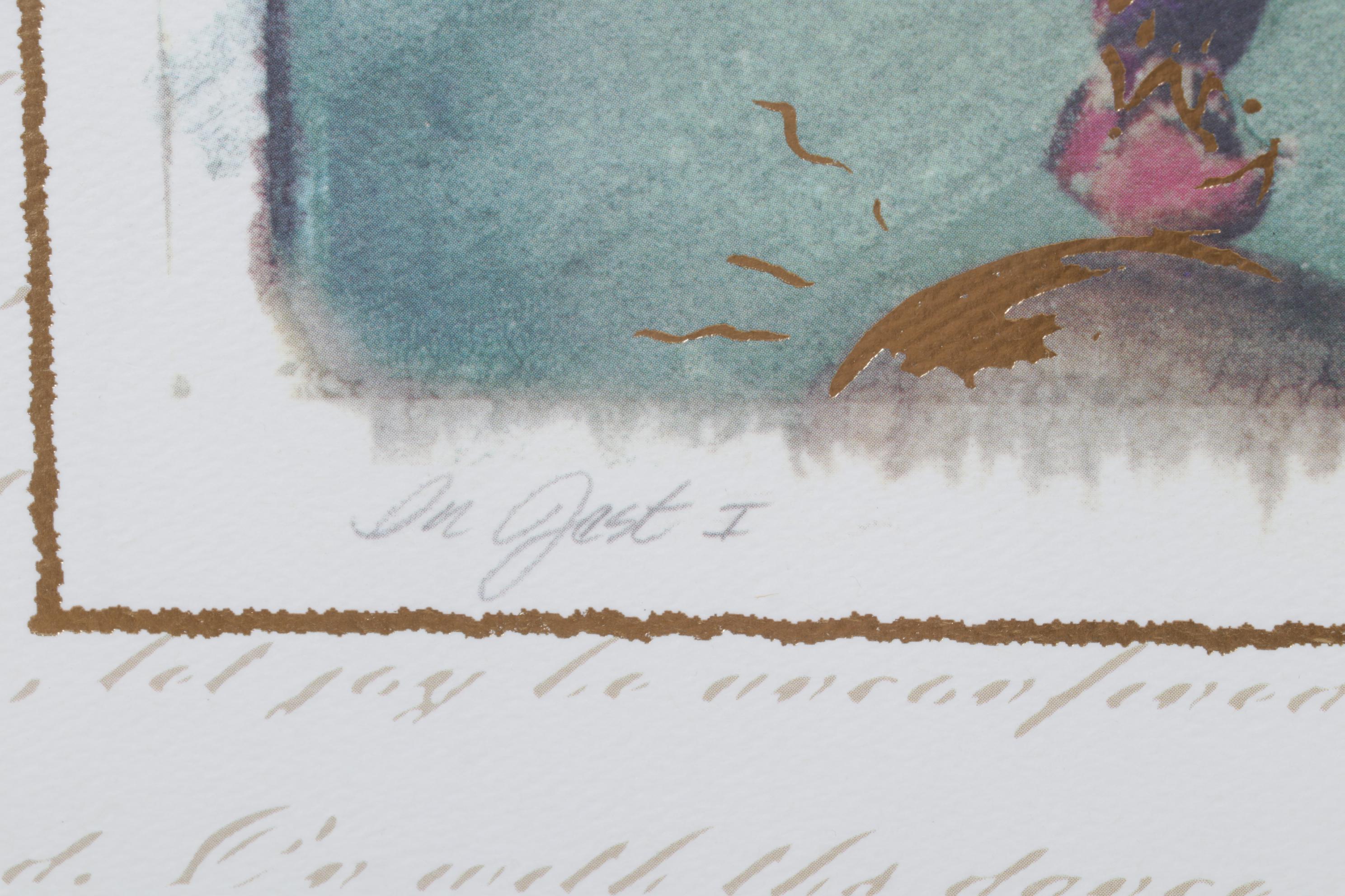 Terri Dusseau Embossed Offset Lithographs "In Jest I & II," 21st Century