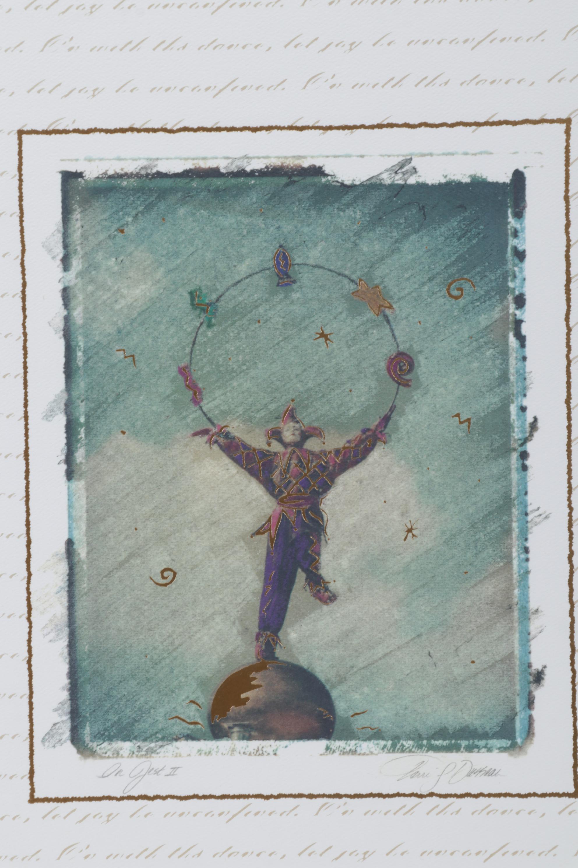 Terri Dusseau Embossed Offset Lithographs "In Jest I & II," 21st Century