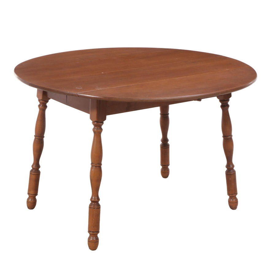 Colonial Style Maple Extending Drop-Leaf Dining Table, Mid to Late 20th Century