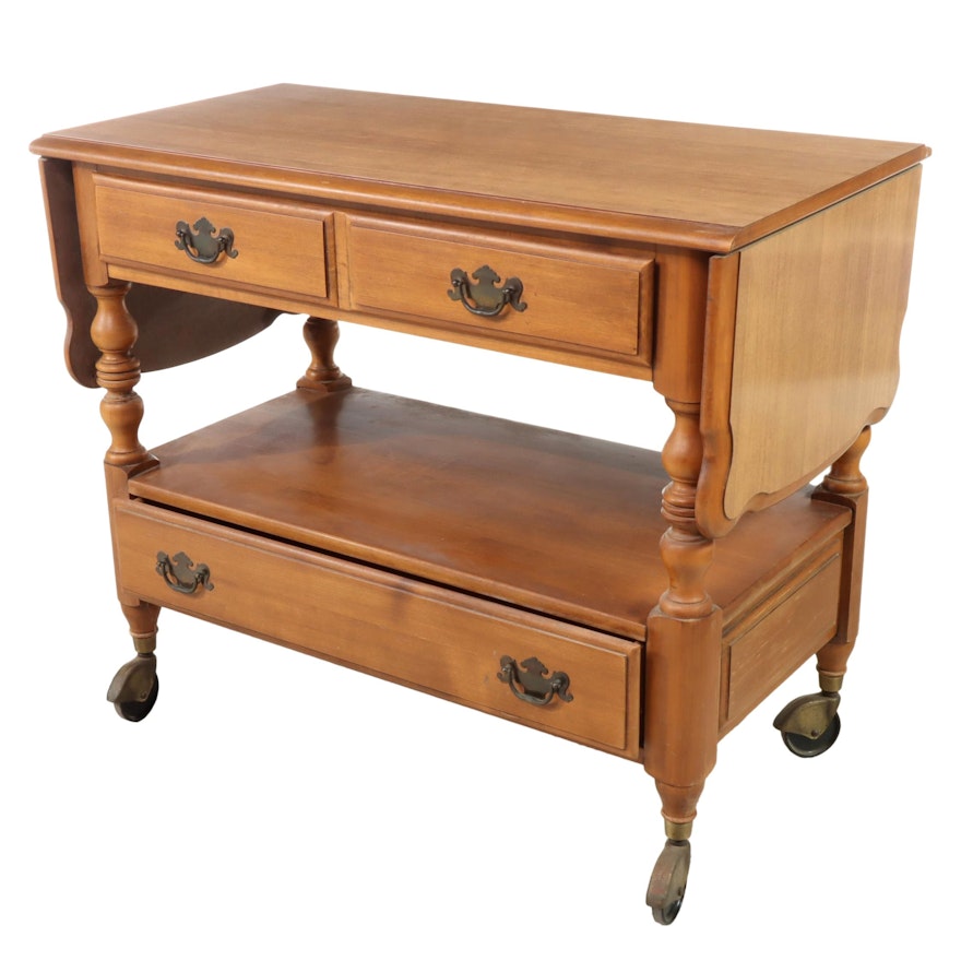 Kling Colonial Style Maple and Laminate Top Drop-Leaf Server