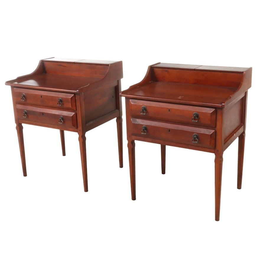 Pair of Bob Timberlake for Lexington Federal Style Cherrywood Side Tables