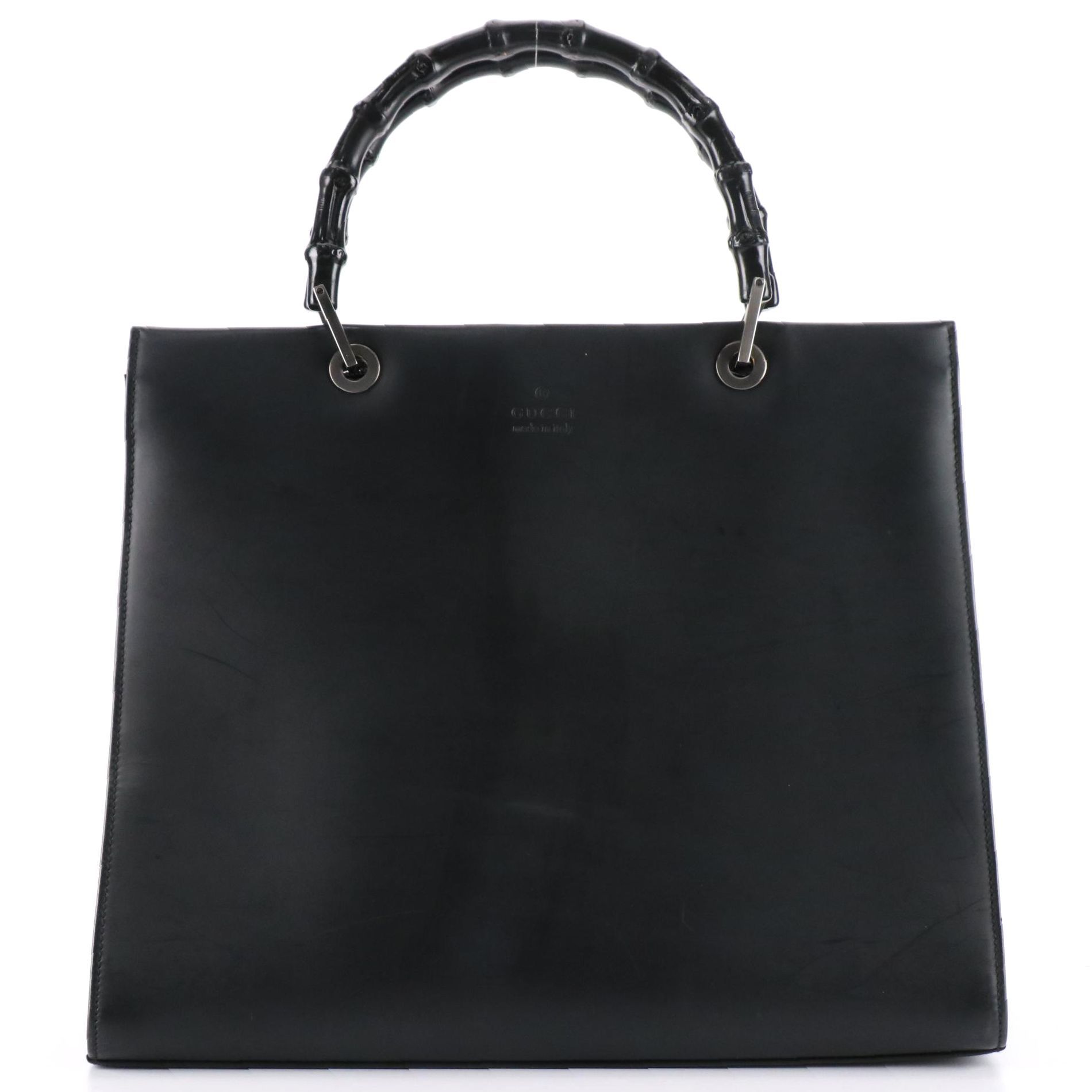 Gucci Bamboo Leather Tote Bag