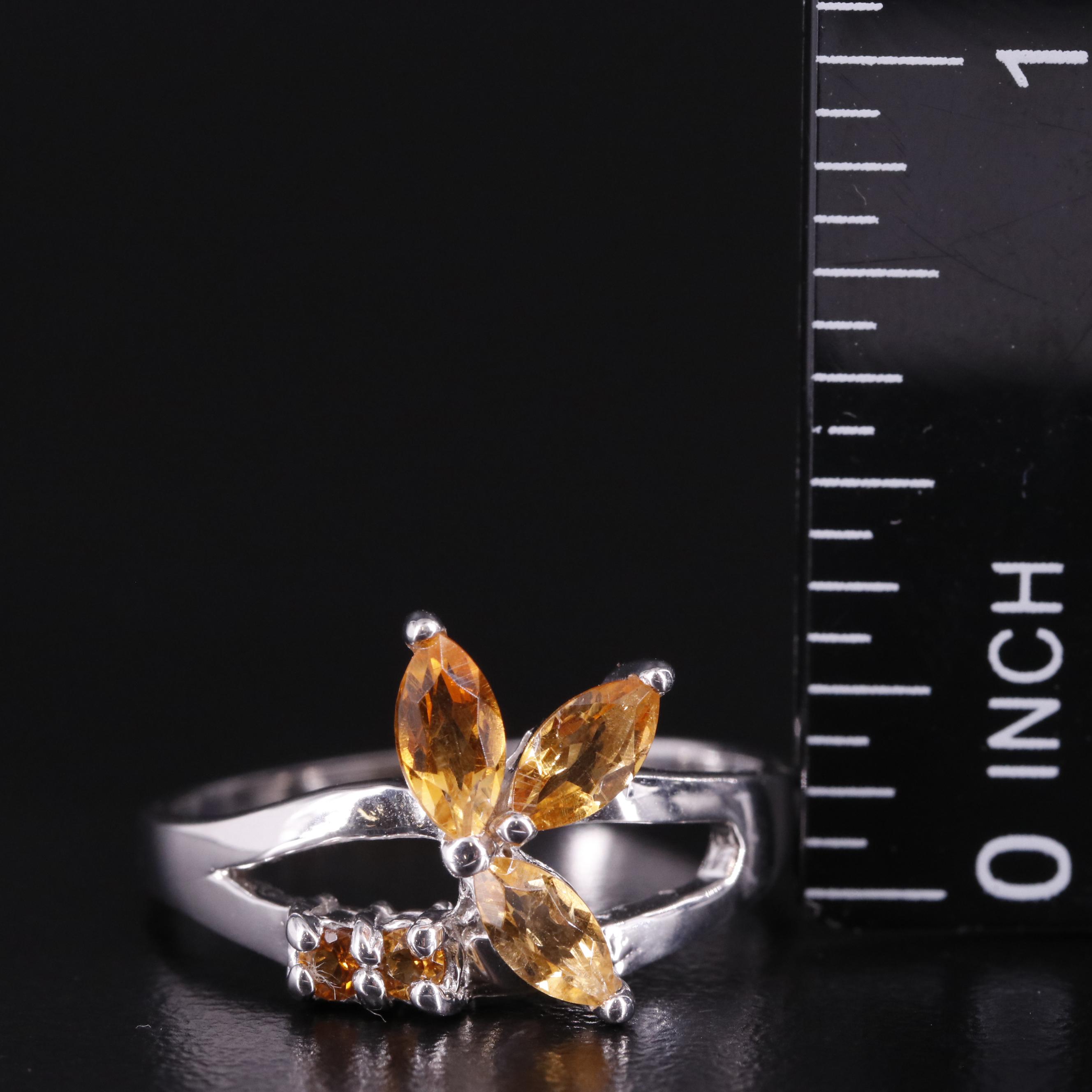Sterling Citrine Ring