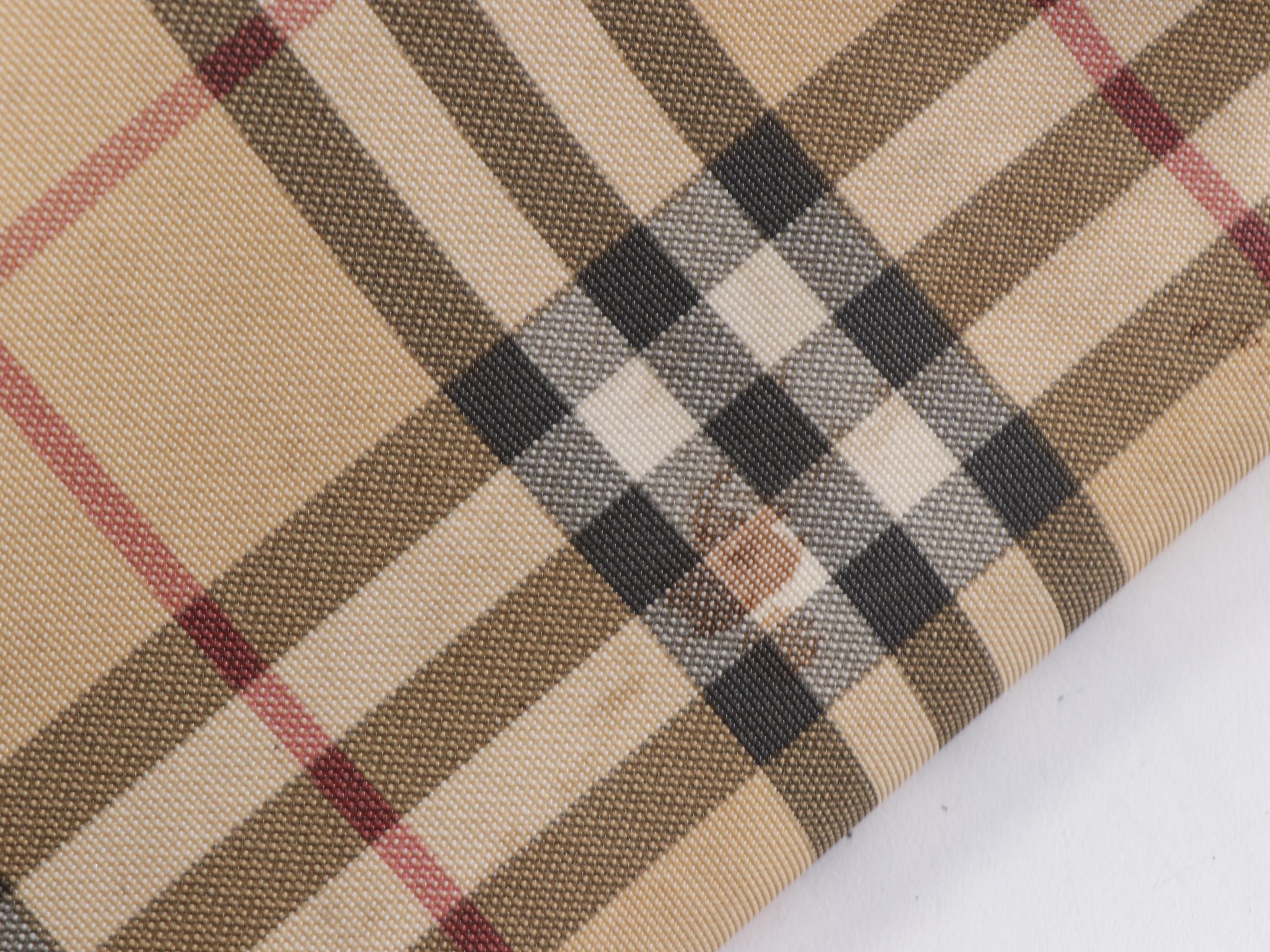 Burberry Tote Bag in Nova Check Canvas and Black Leather Trim