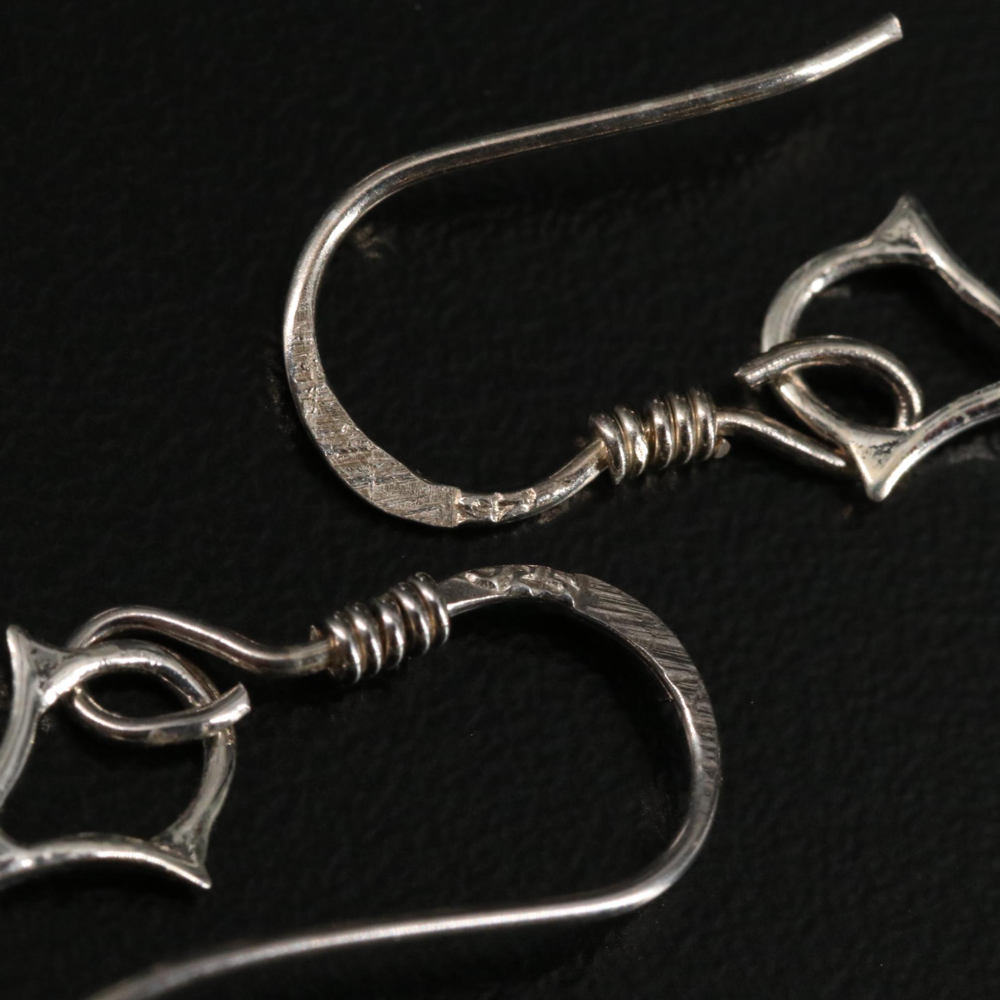 Sterling Smoky Quartz Drop Earrings