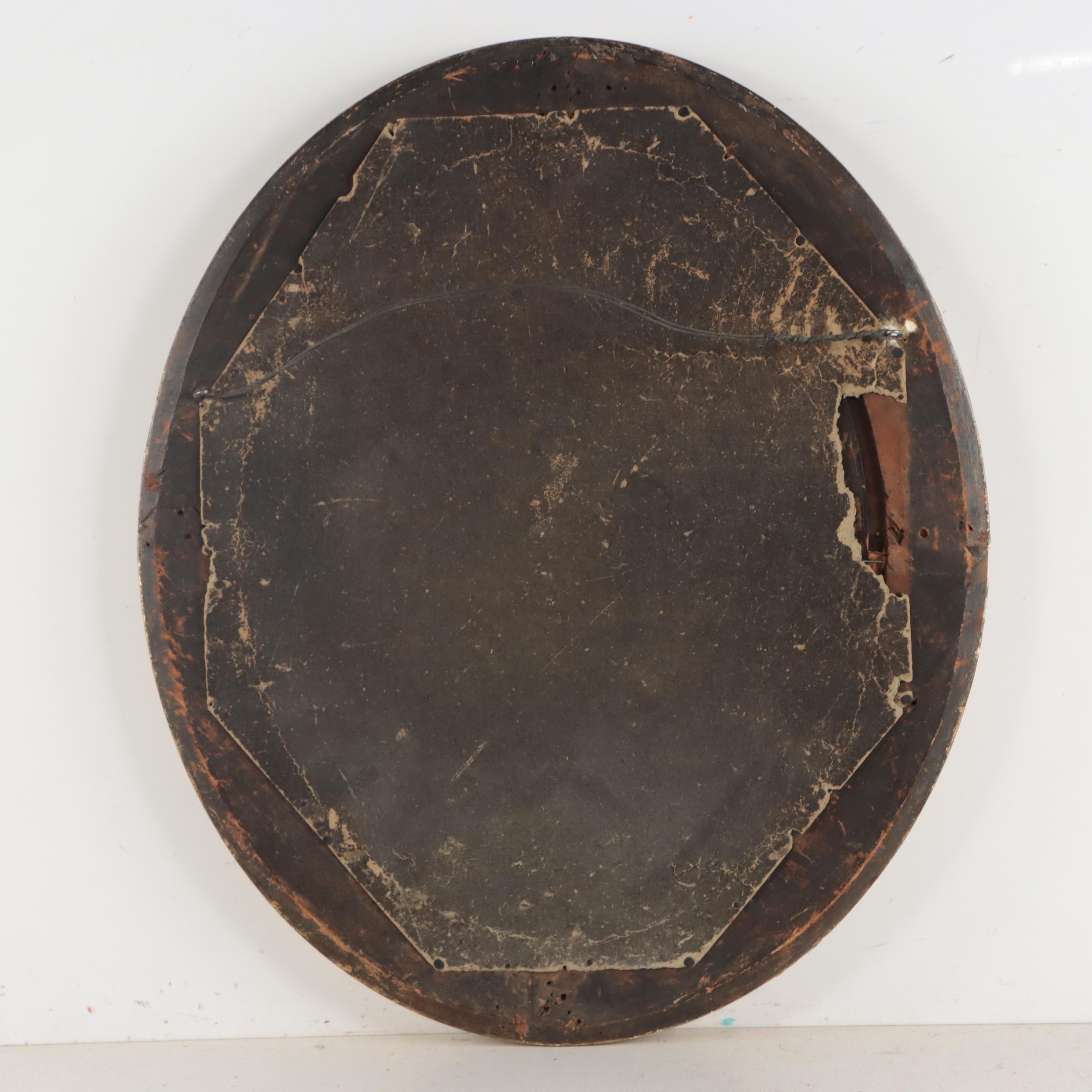 French School Oil Painting of Figure Holding Flowers, 18th or 19th Century