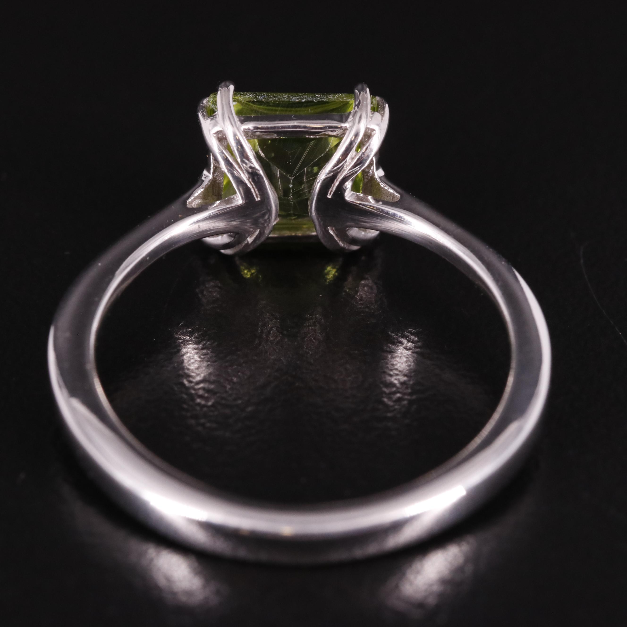 Sterling Peridot Solitaire Ring