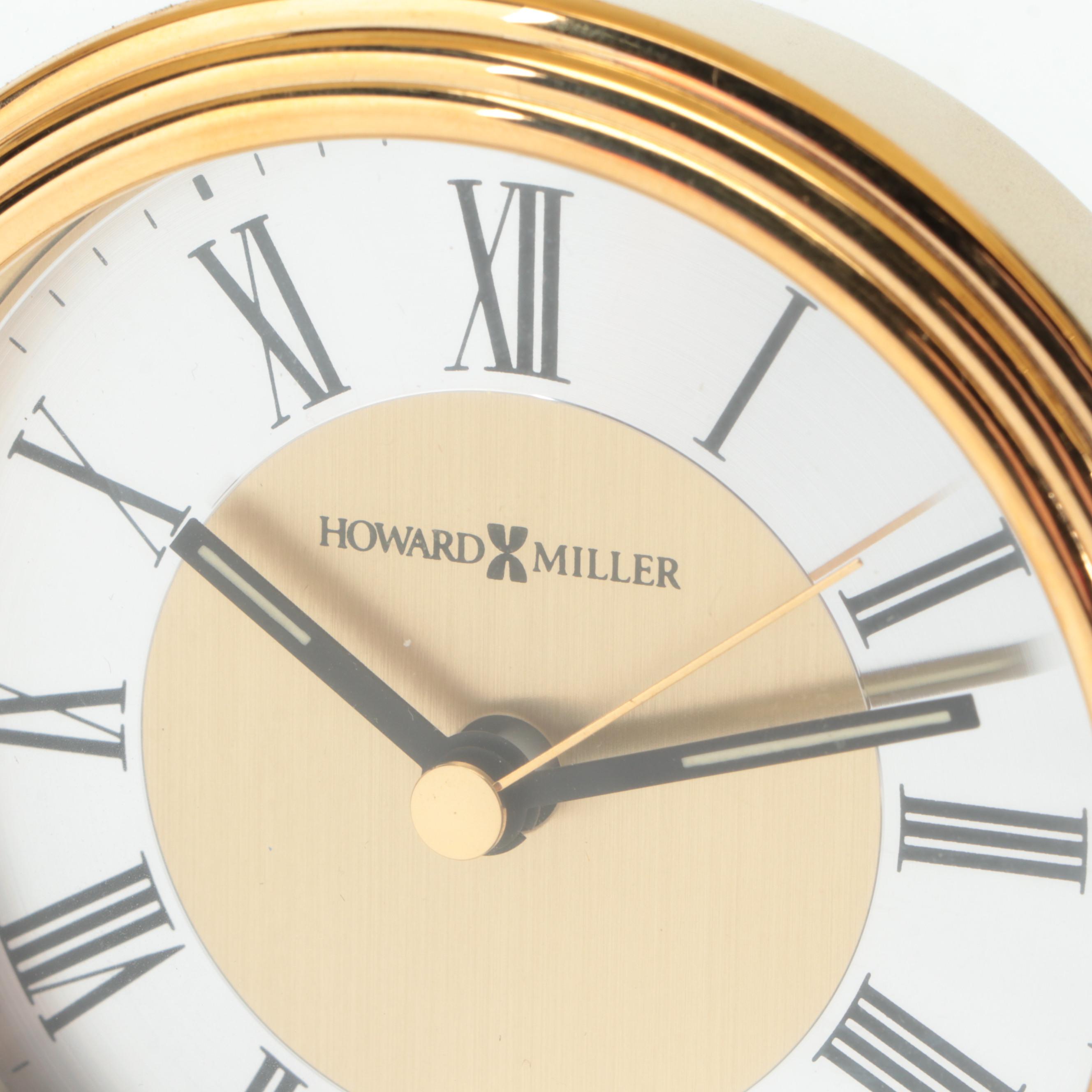 Howard Miller "Athens" Brass Case Tabletop Clock