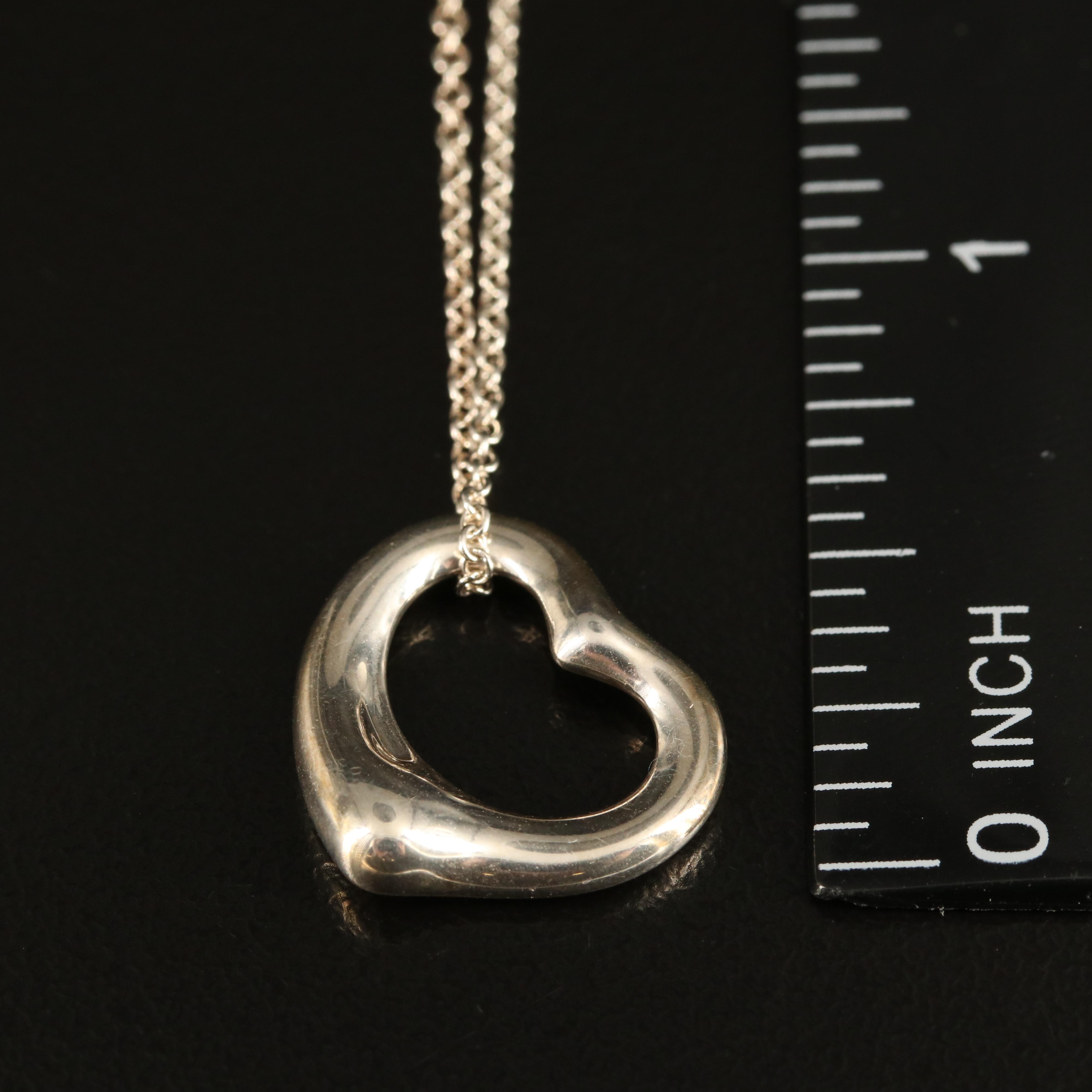 Elsa Peretti for Tiffany & Co. "Open Heart" Sterling Necklace