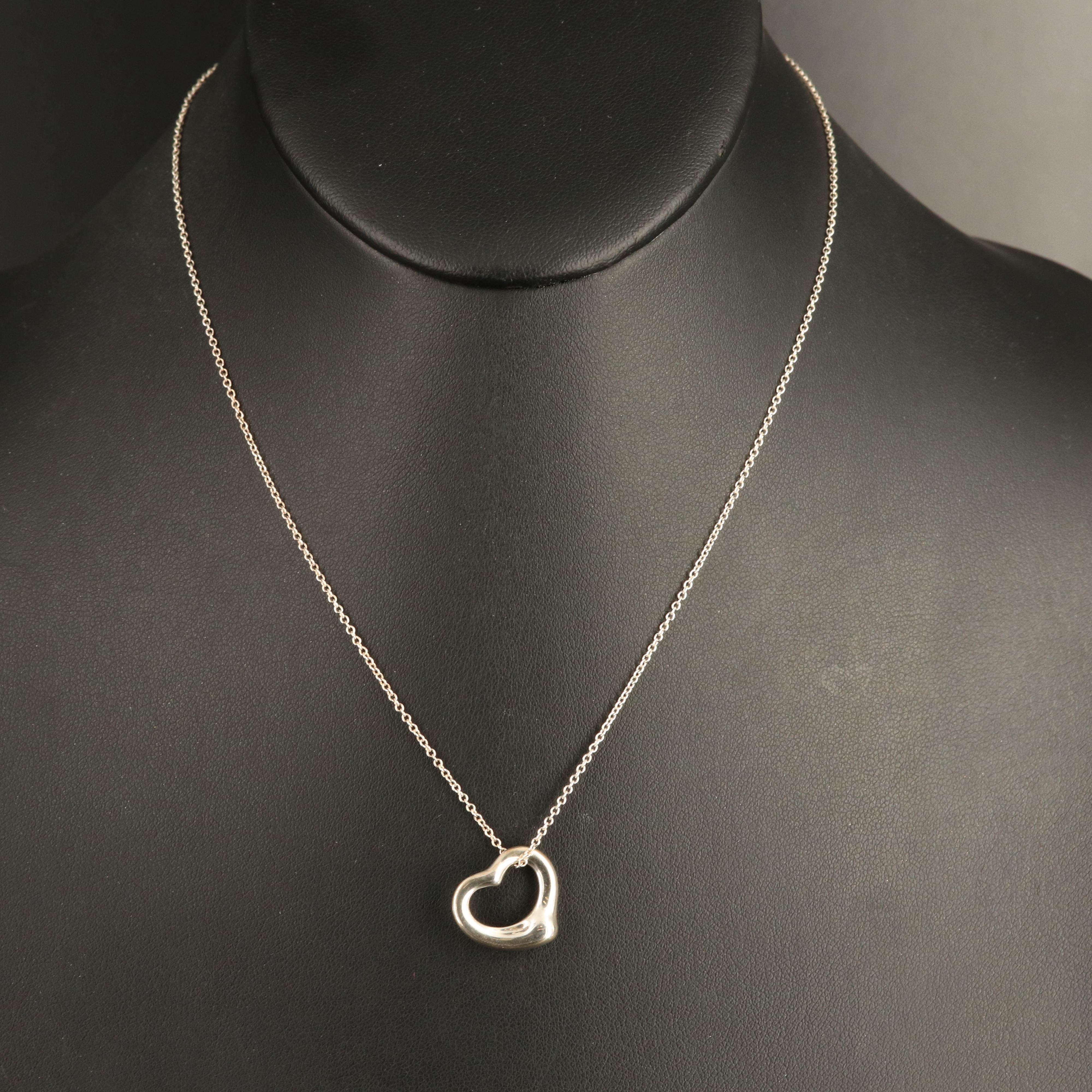 Elsa Peretti for Tiffany & Co. "Open Heart" Sterling Necklace