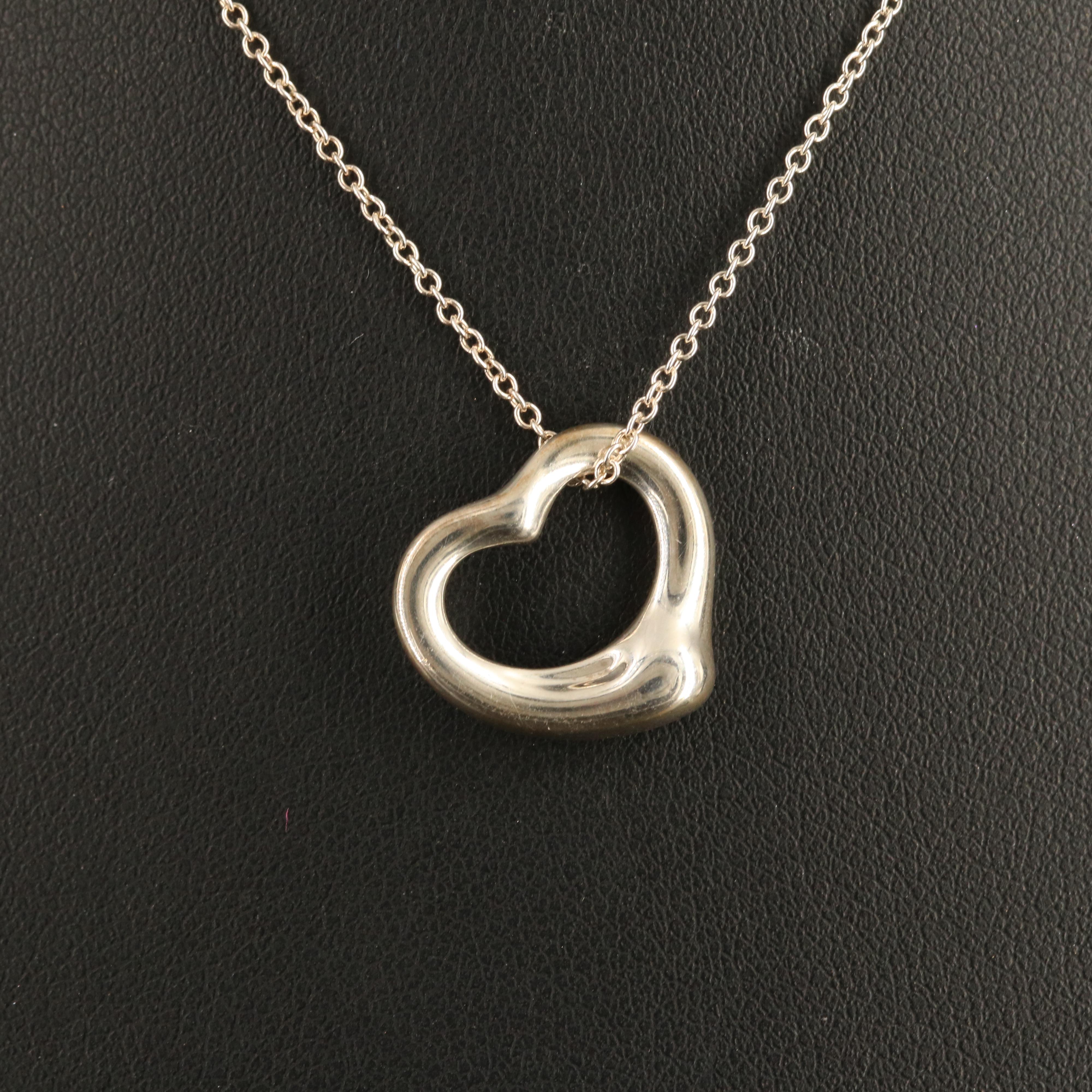 Elsa Peretti for Tiffany & Co. "Open Heart" Sterling Necklace