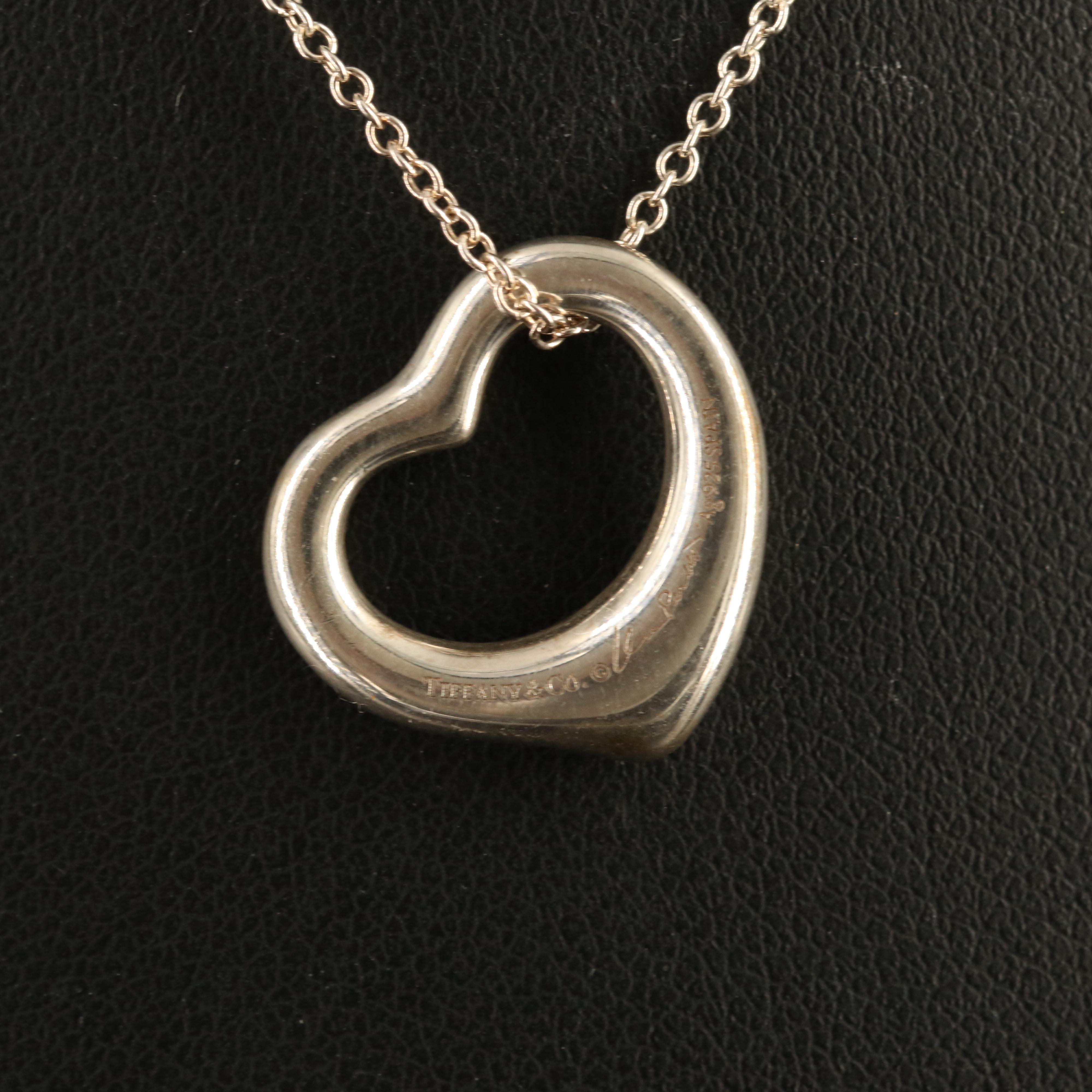 Elsa Peretti for Tiffany & Co. "Open Heart" Sterling Necklace