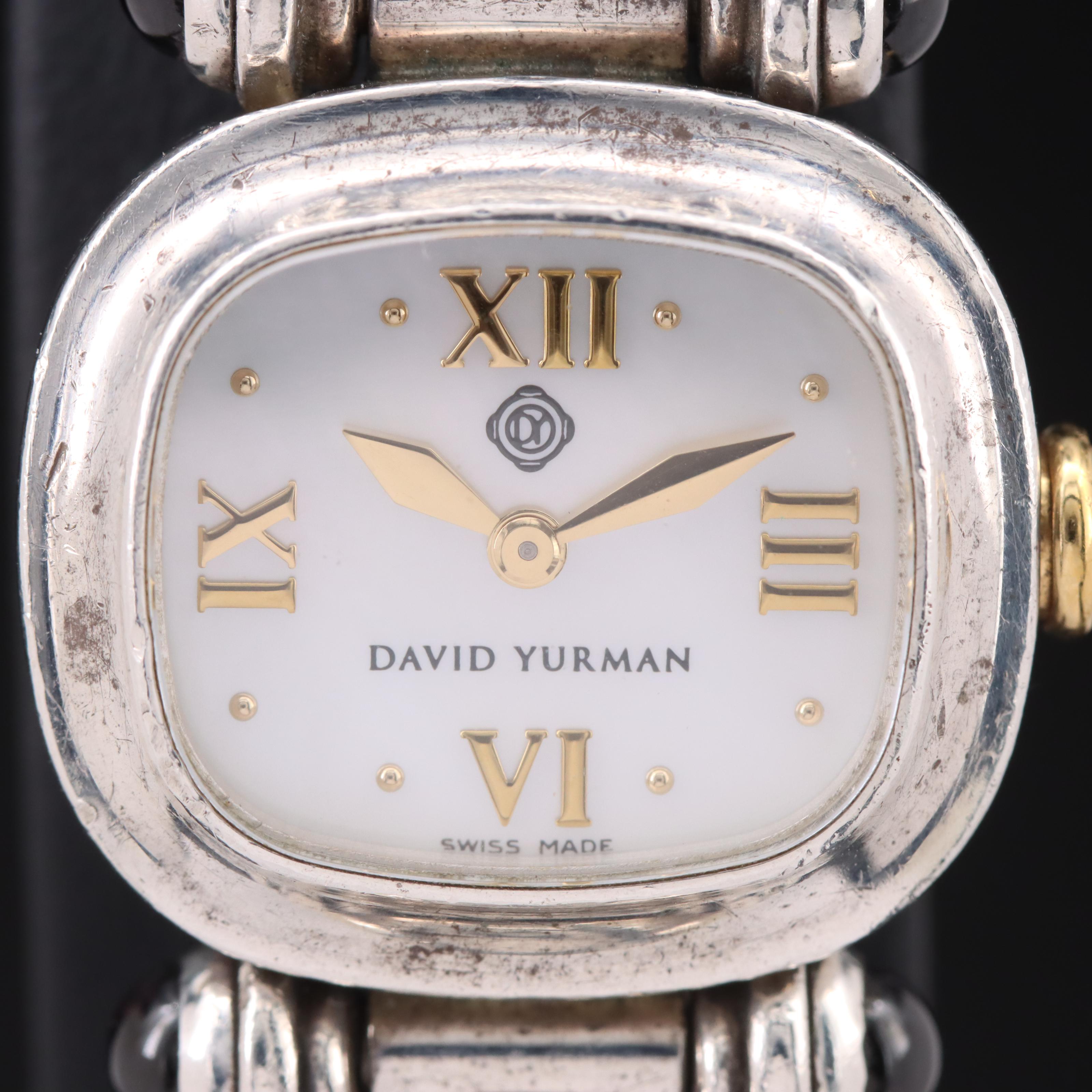 David Yurman Cable Bangle Pink Tourmaline, Mother-of-Pearl Dial Watch