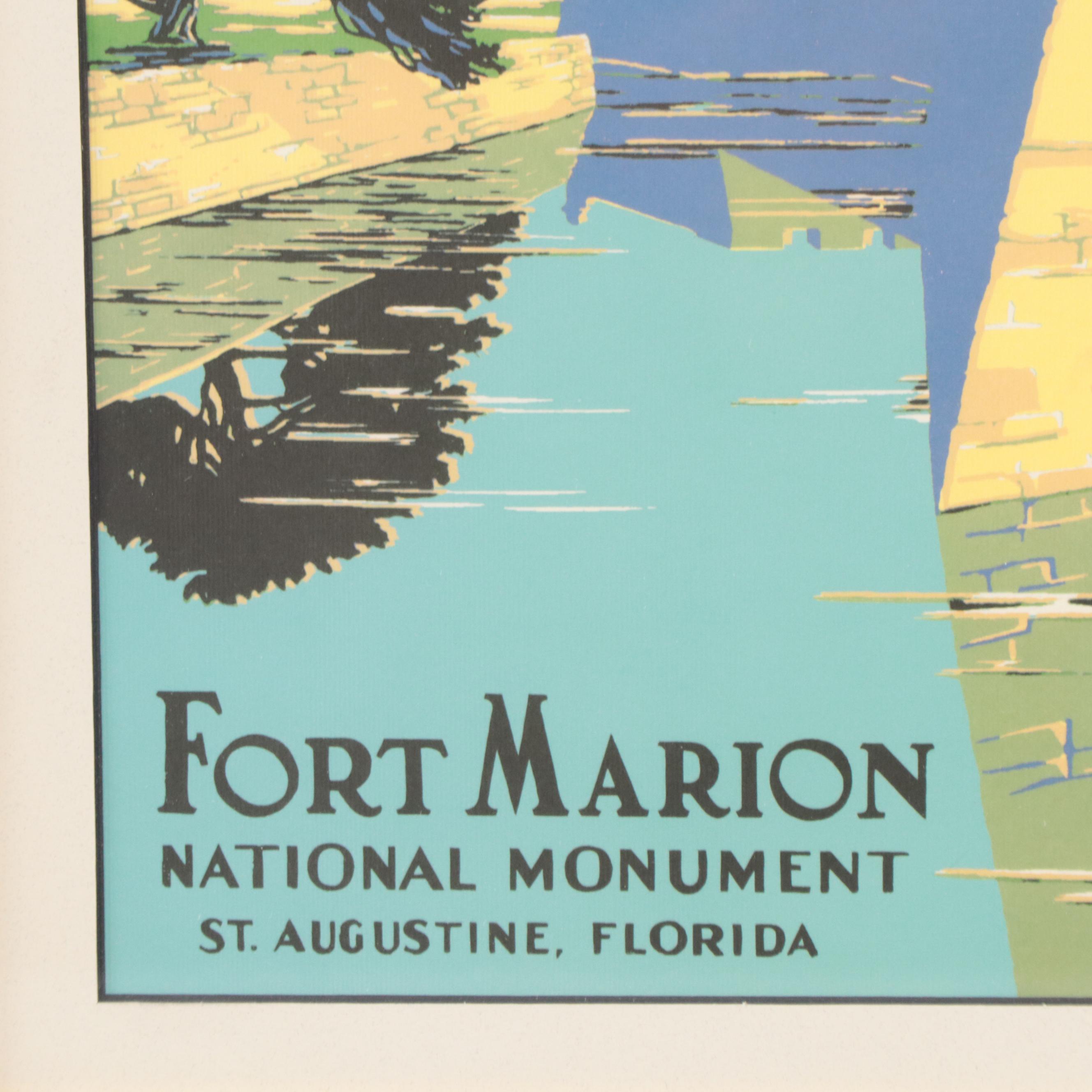 Offset Lithograph After Chester Don Powell "Fort Marion," 21st Century