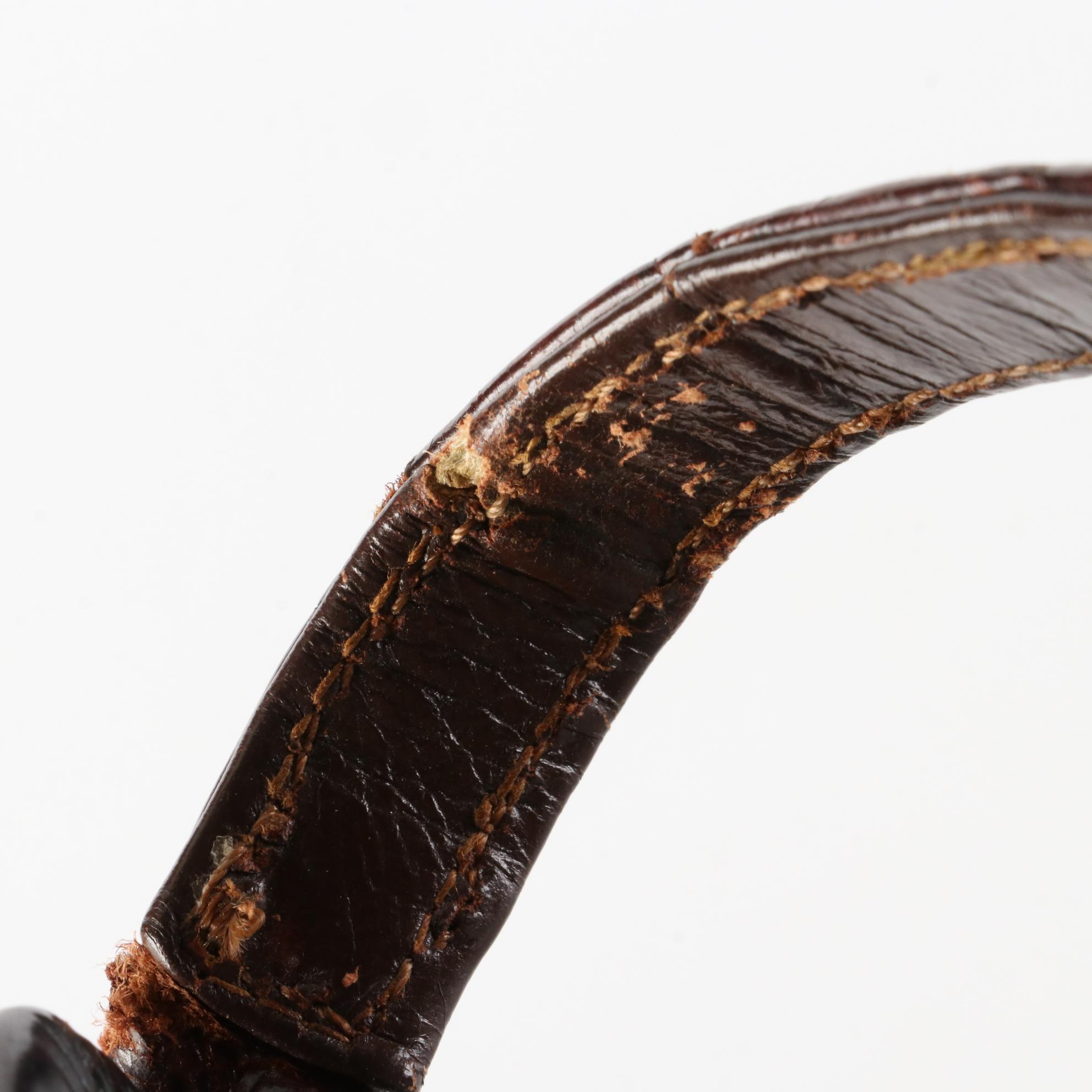 Avon Bay Crocodile Skin Leather Bag, Mid-20th Century