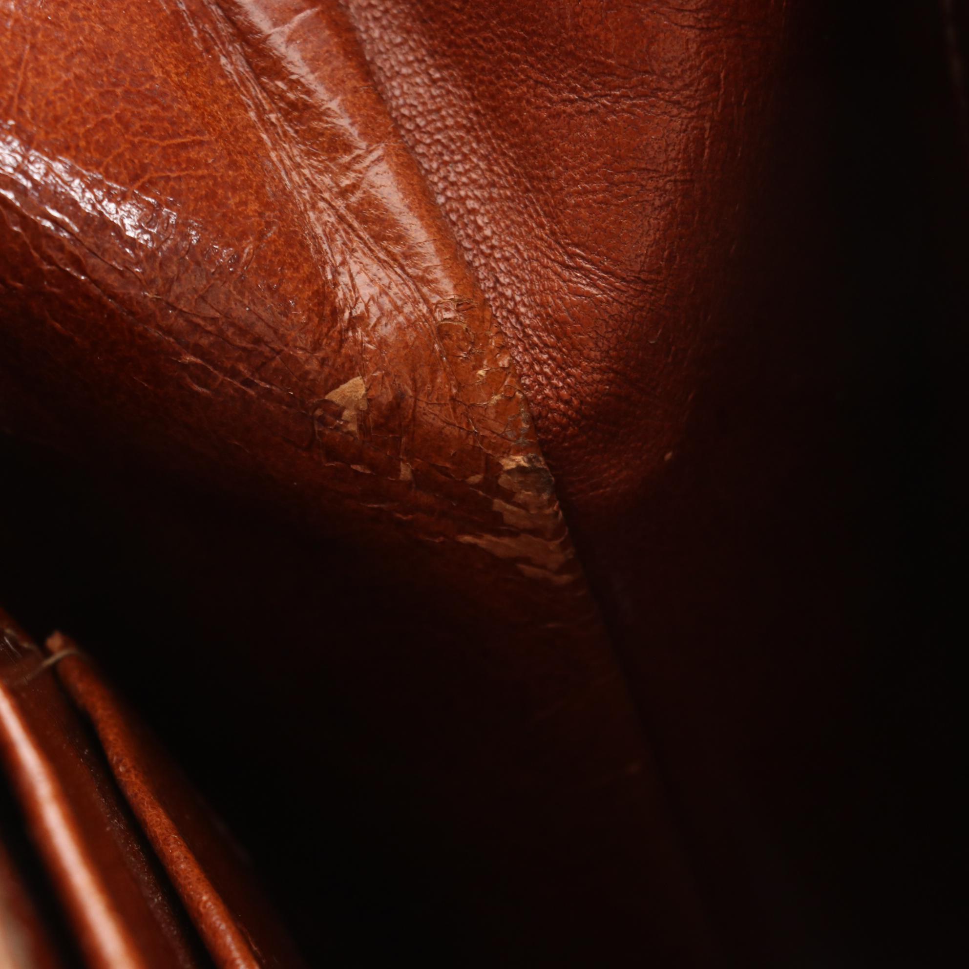 Avon Bay Crocodile Skin Leather Bag, Mid-20th Century