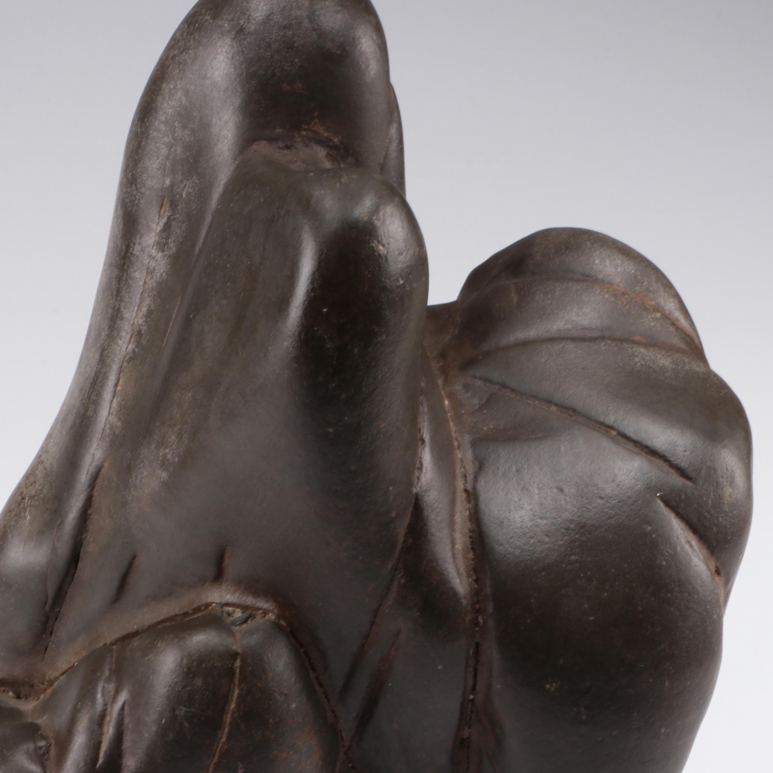 Chinese Scholar's Stone on Wood Base, Antique