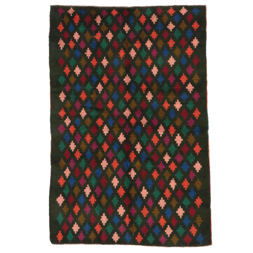 4'1 x 6'1 Hand-Knotted Afghan Baluch Area Rug