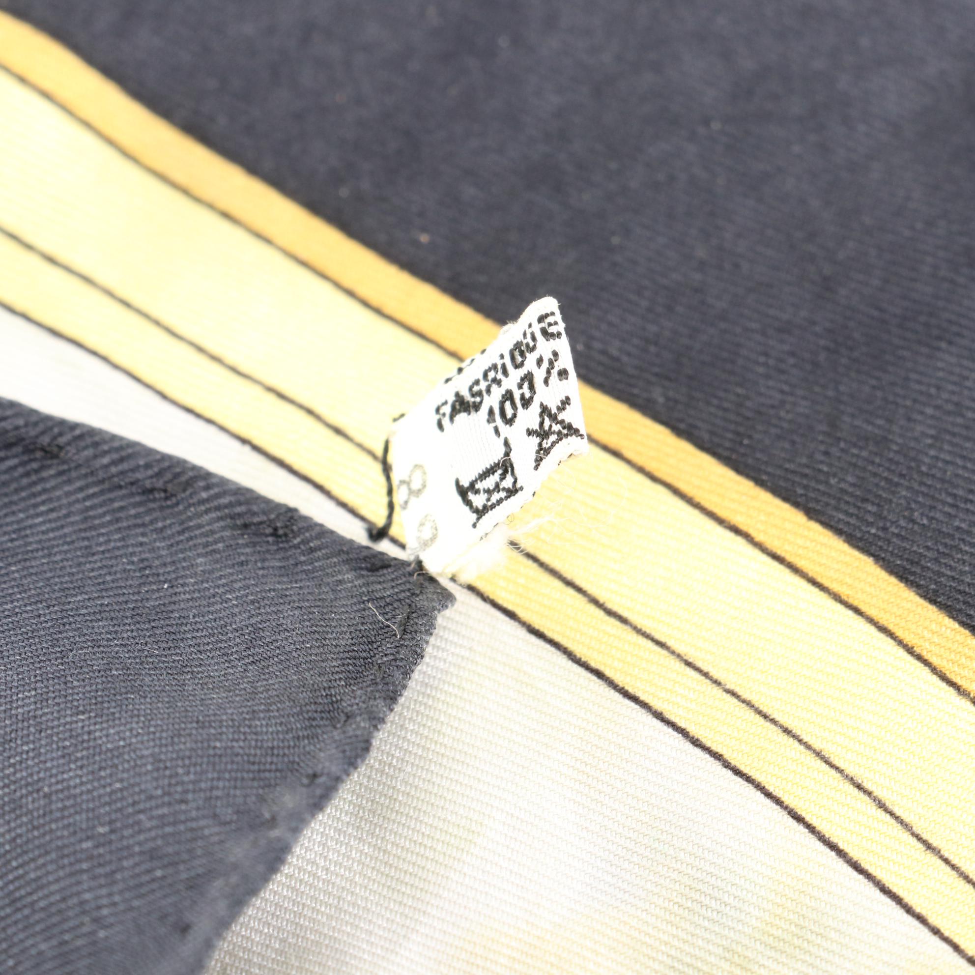 Hermès Early Issue ''Springs'' Scarf 90 in Silk Twill with Box