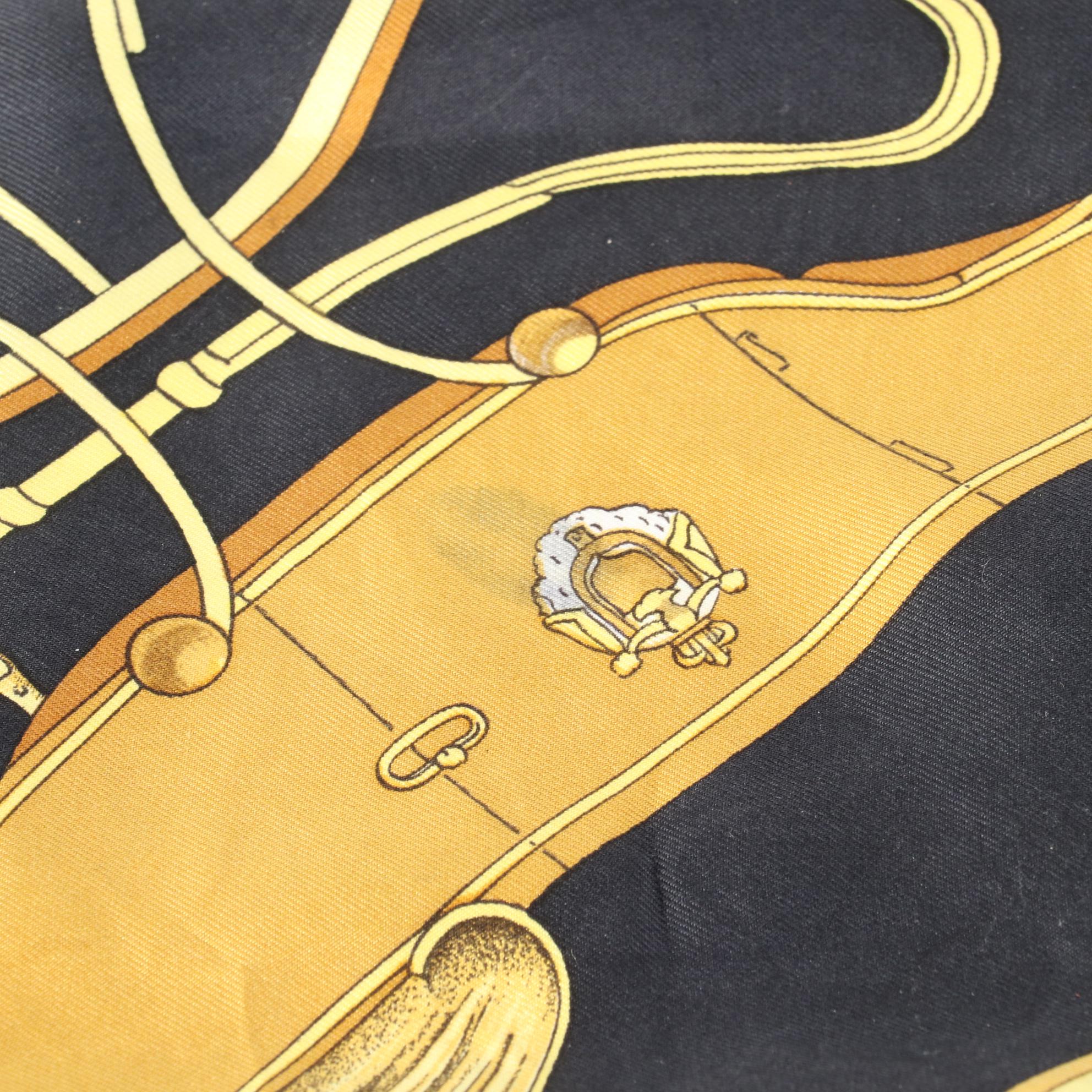 Hermès Early Issue ''Springs'' Scarf 90 in Silk Twill with Box