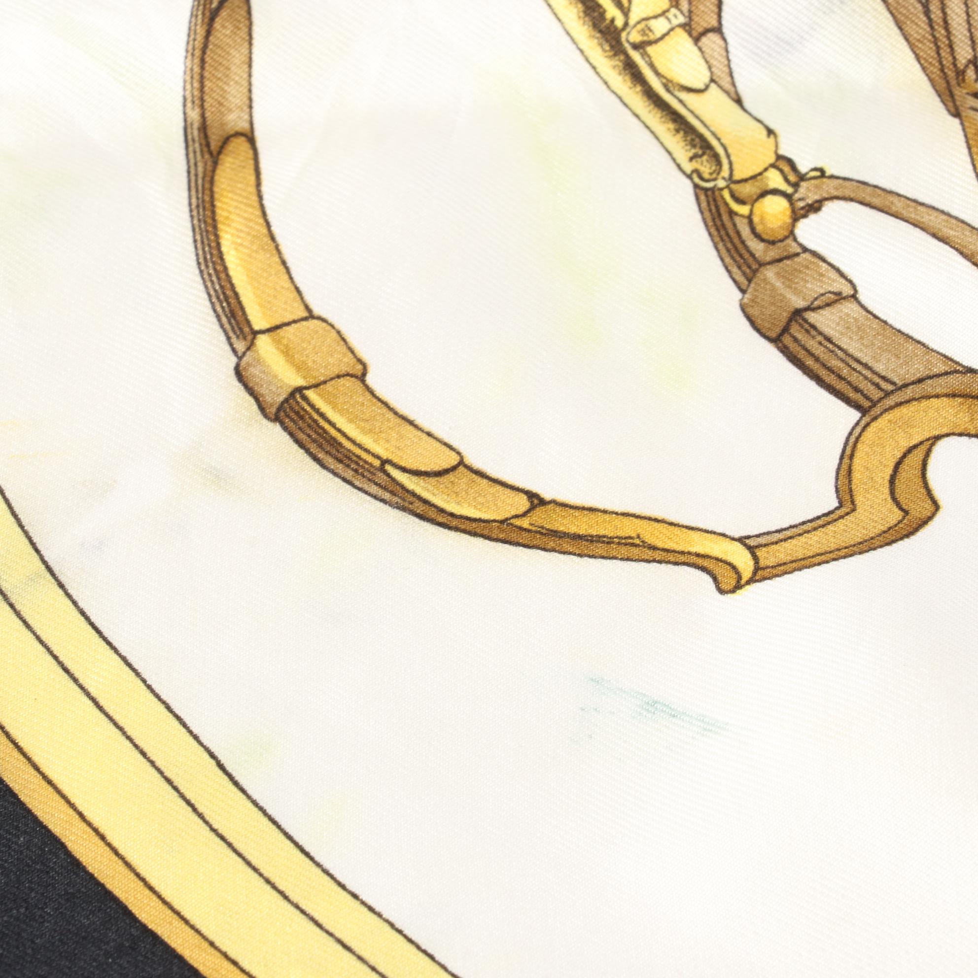 Hermès Early Issue ''Springs'' Scarf 90 in Silk Twill with Box