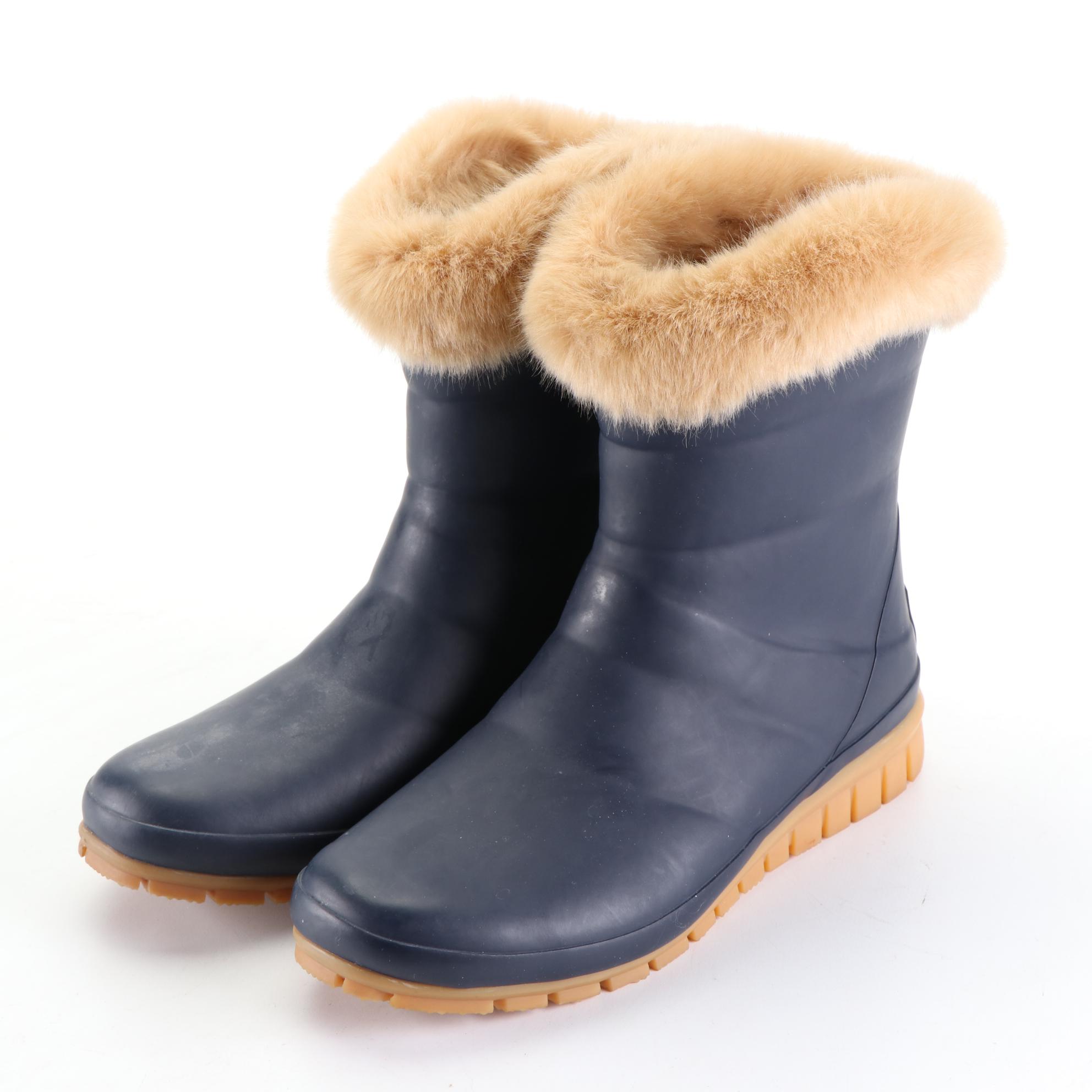 Bearpaw Boetis II Curly Lamb Boots and Joules Faux Fur Trim Chiton Boots