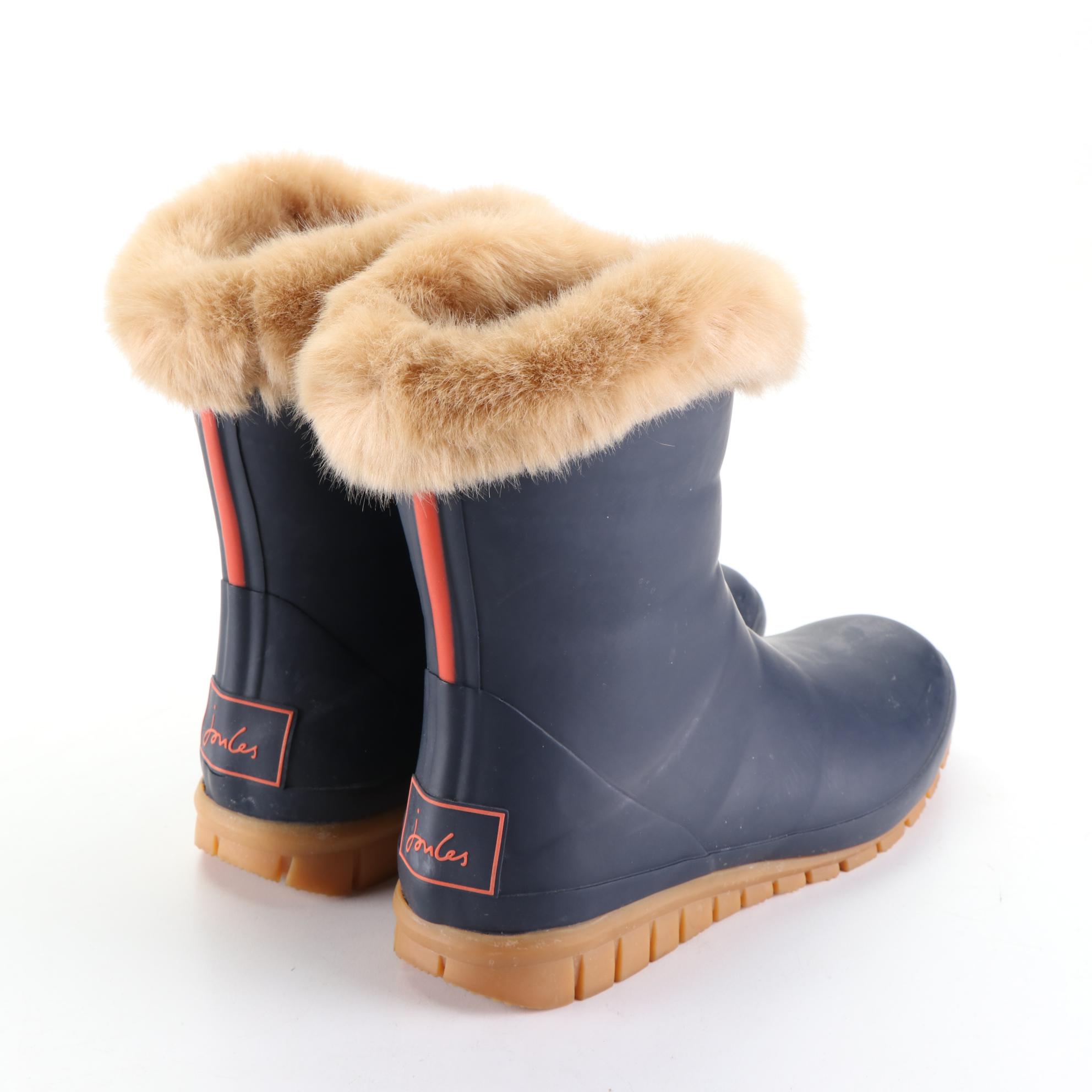 Bearpaw Boetis II Curly Lamb Boots and Joules Faux Fur Trim Chiton Boots