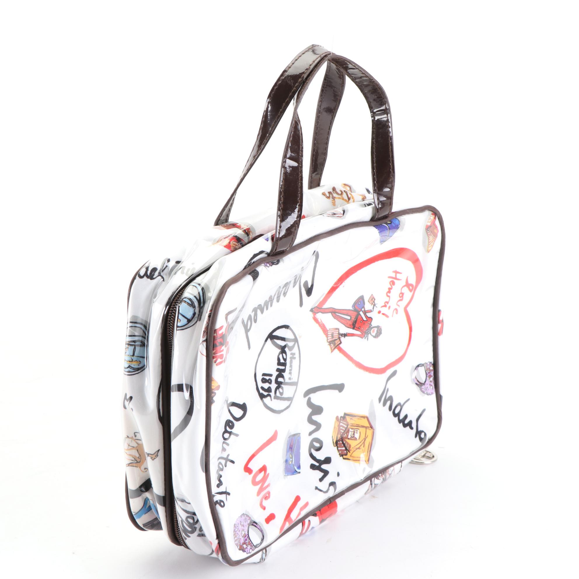 Henri Bendel Water Resistant Toiletry Cosmetic Bag