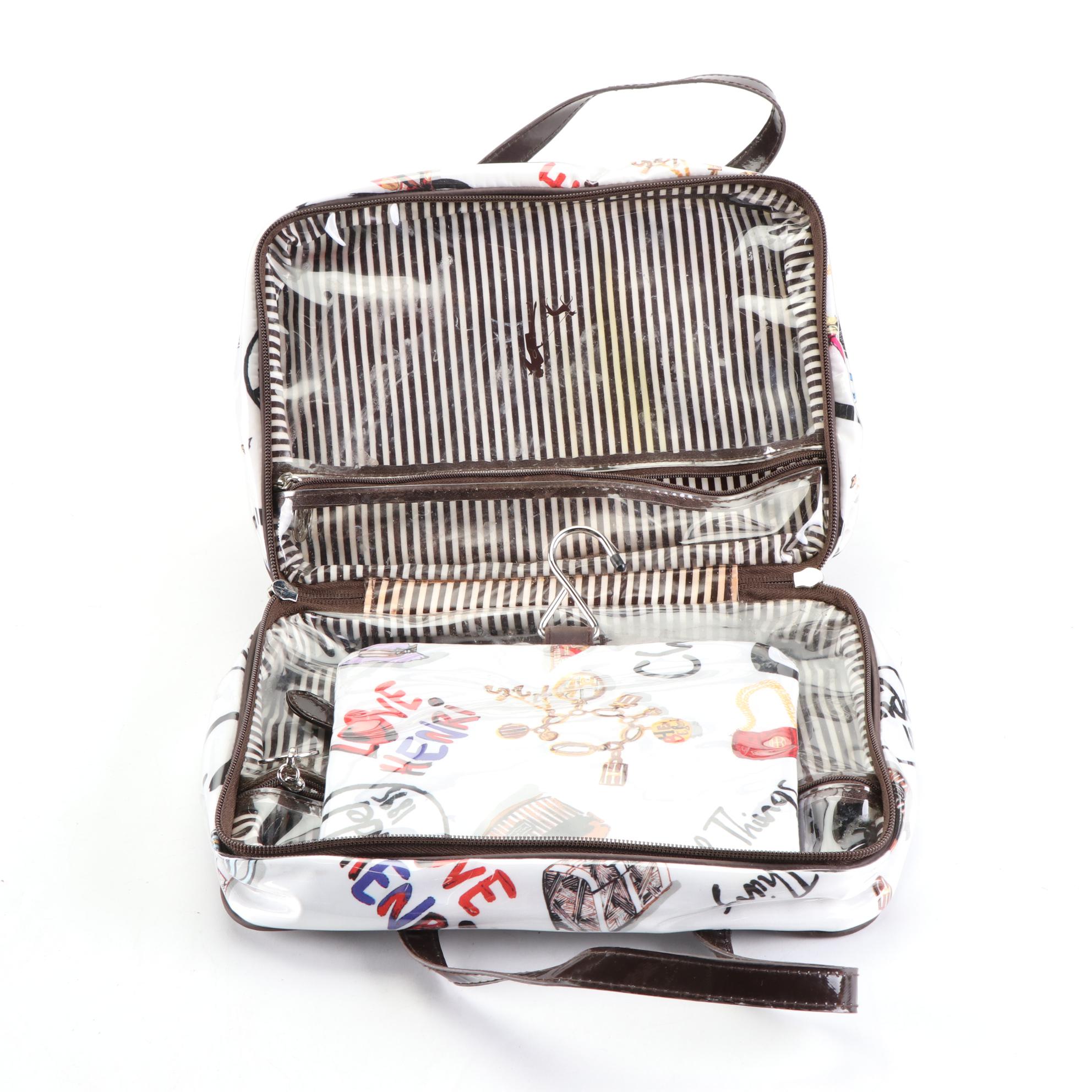 Henri Bendel Water Resistant Toiletry Cosmetic Bag