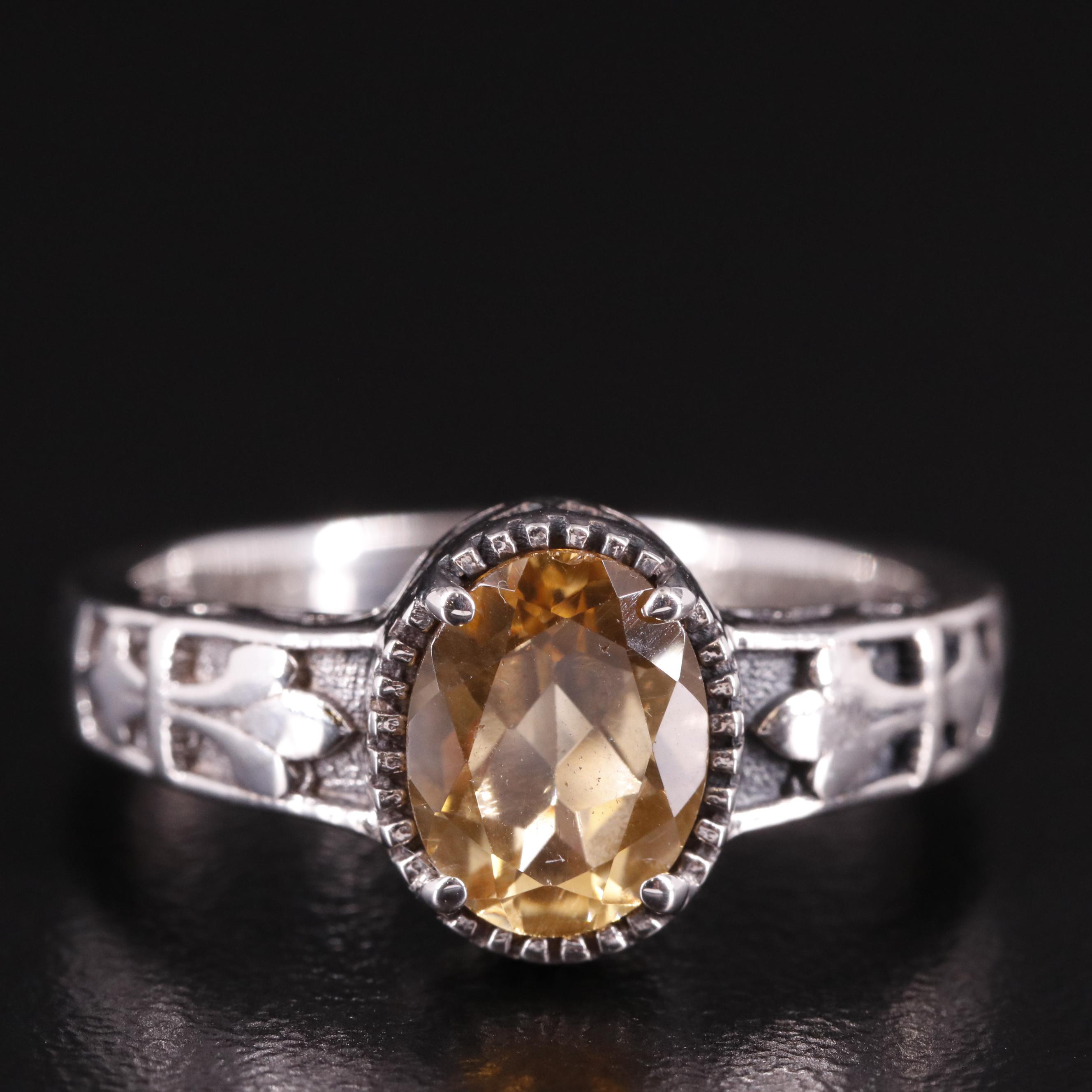 Sterling Citrine Ring