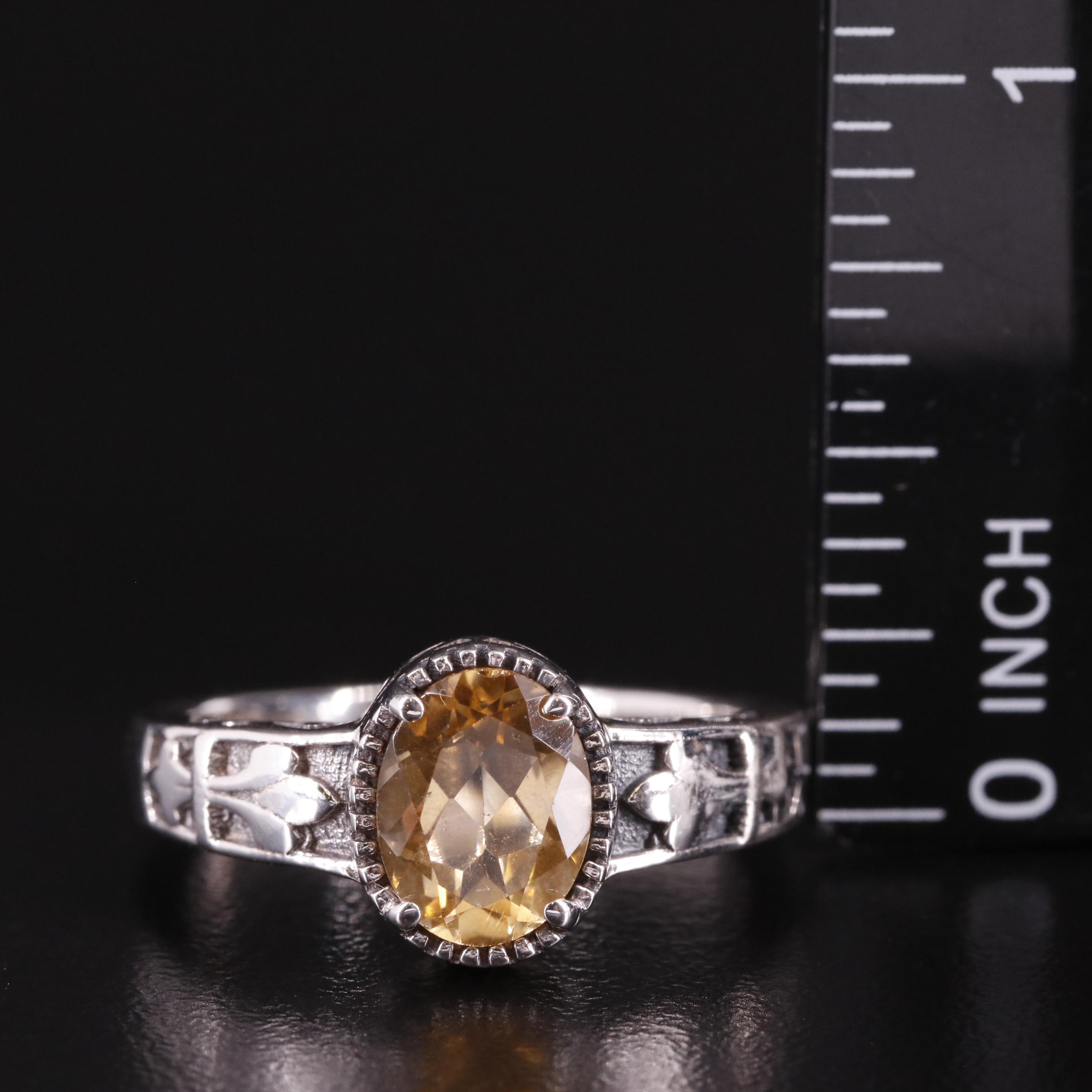 Sterling Citrine Ring