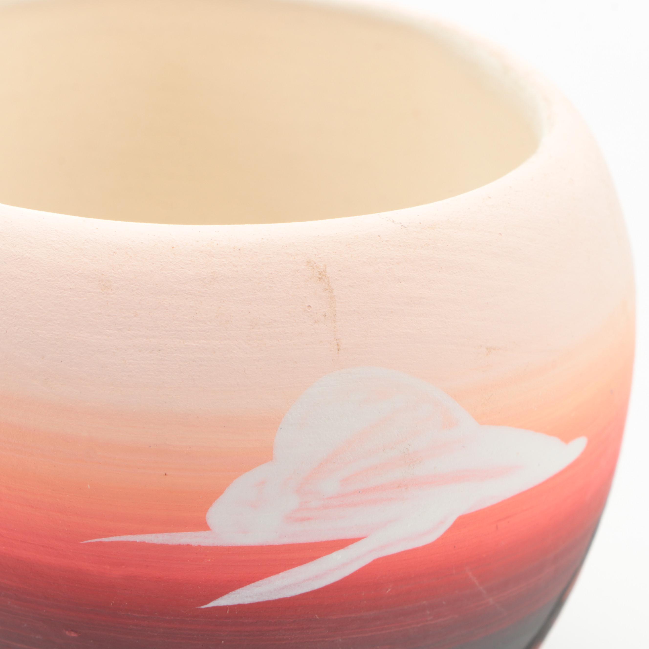 Artist Signed Diné Navajo Hand-Painted Polychrome Pottery Vases