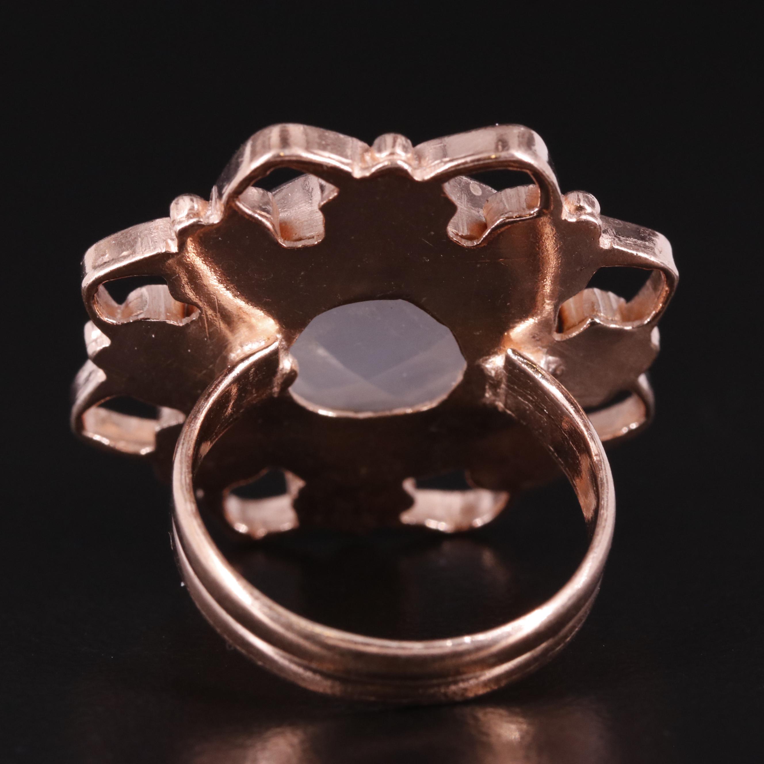 Rose Quartz Scrollwork Ring