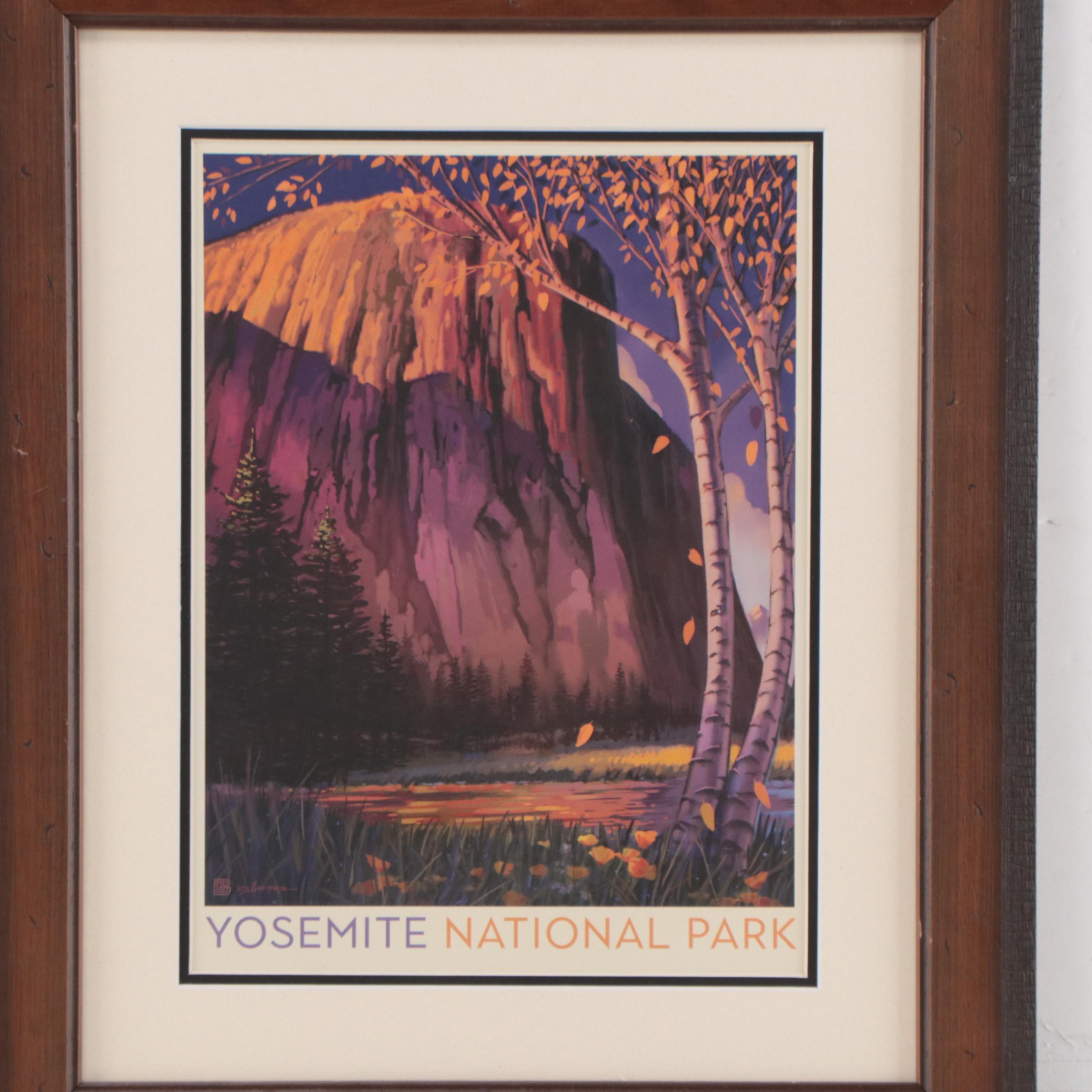 Yosemite National Park Offset Lithograph Advertisement After Arden von Haeger