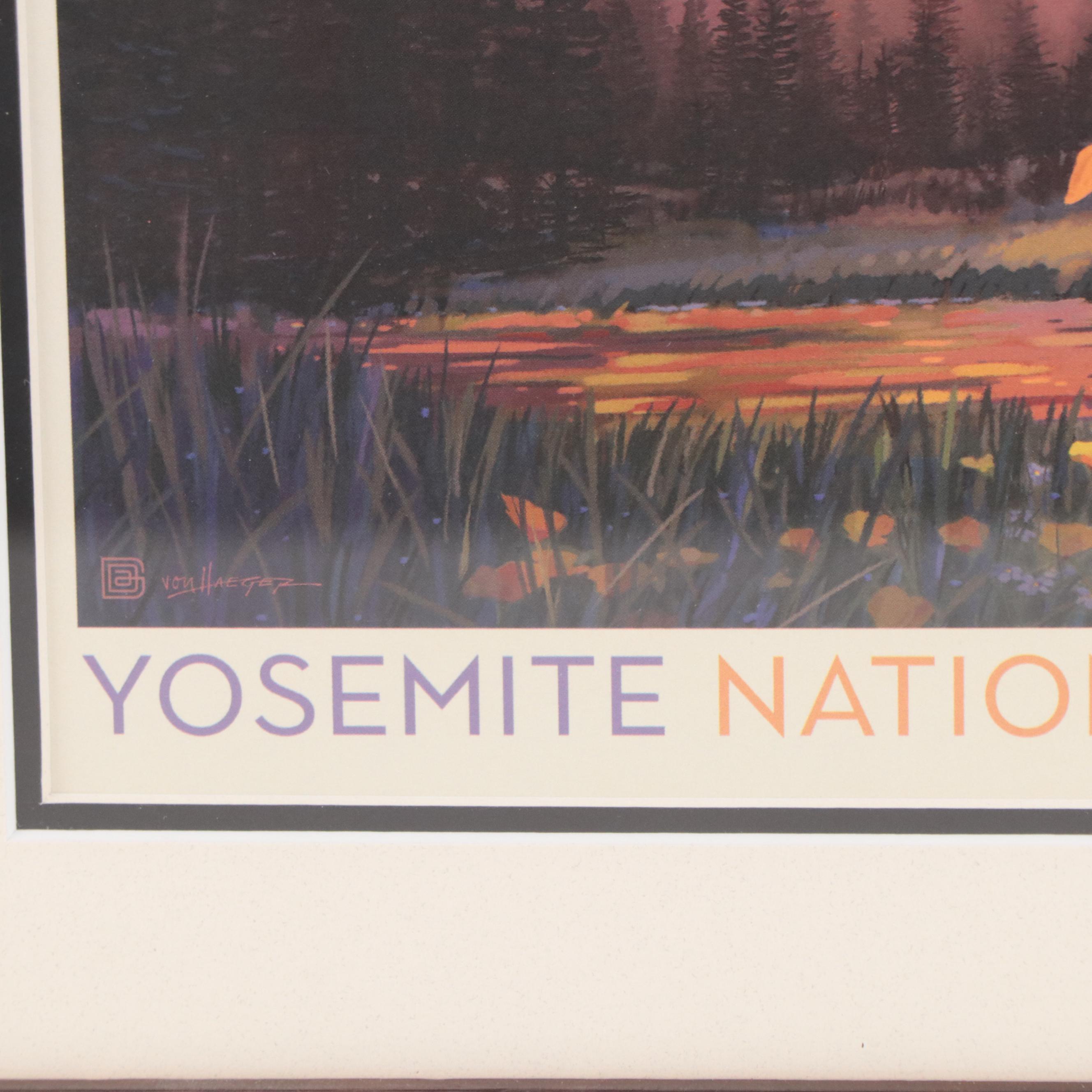 Yosemite National Park Offset Lithograph Advertisement After Arden von Haeger